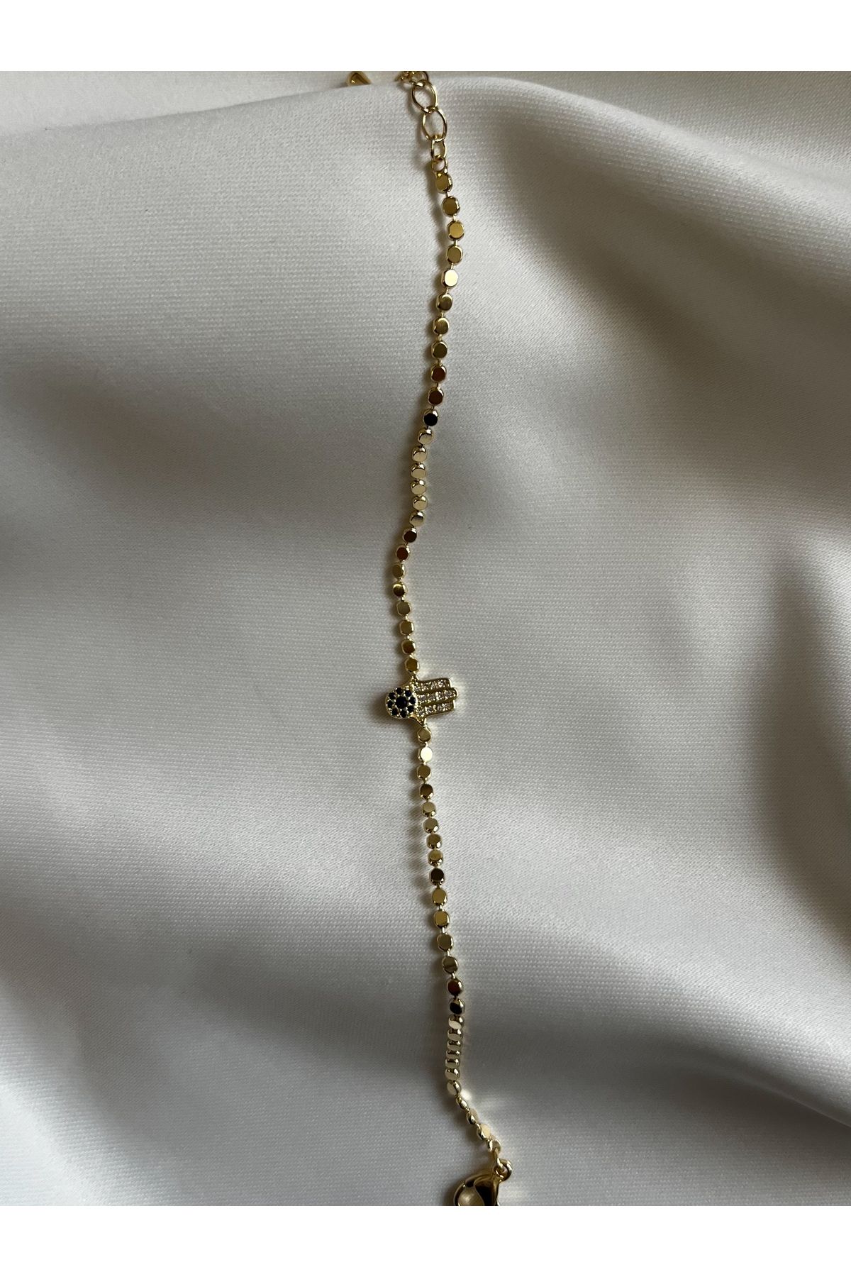MODA Hamsa Pul Zincir Gold Bileklik