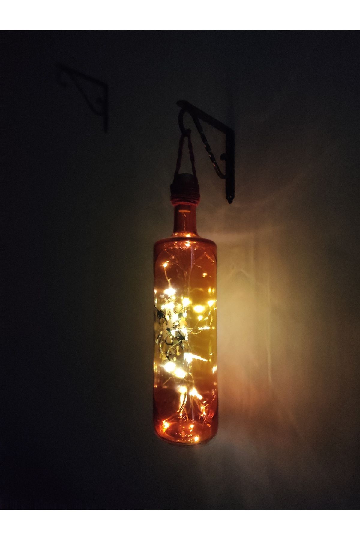 SerenityHaven Dekoratif Cam Şişe Aplik Aydınlatma El Yapımı Peri Led