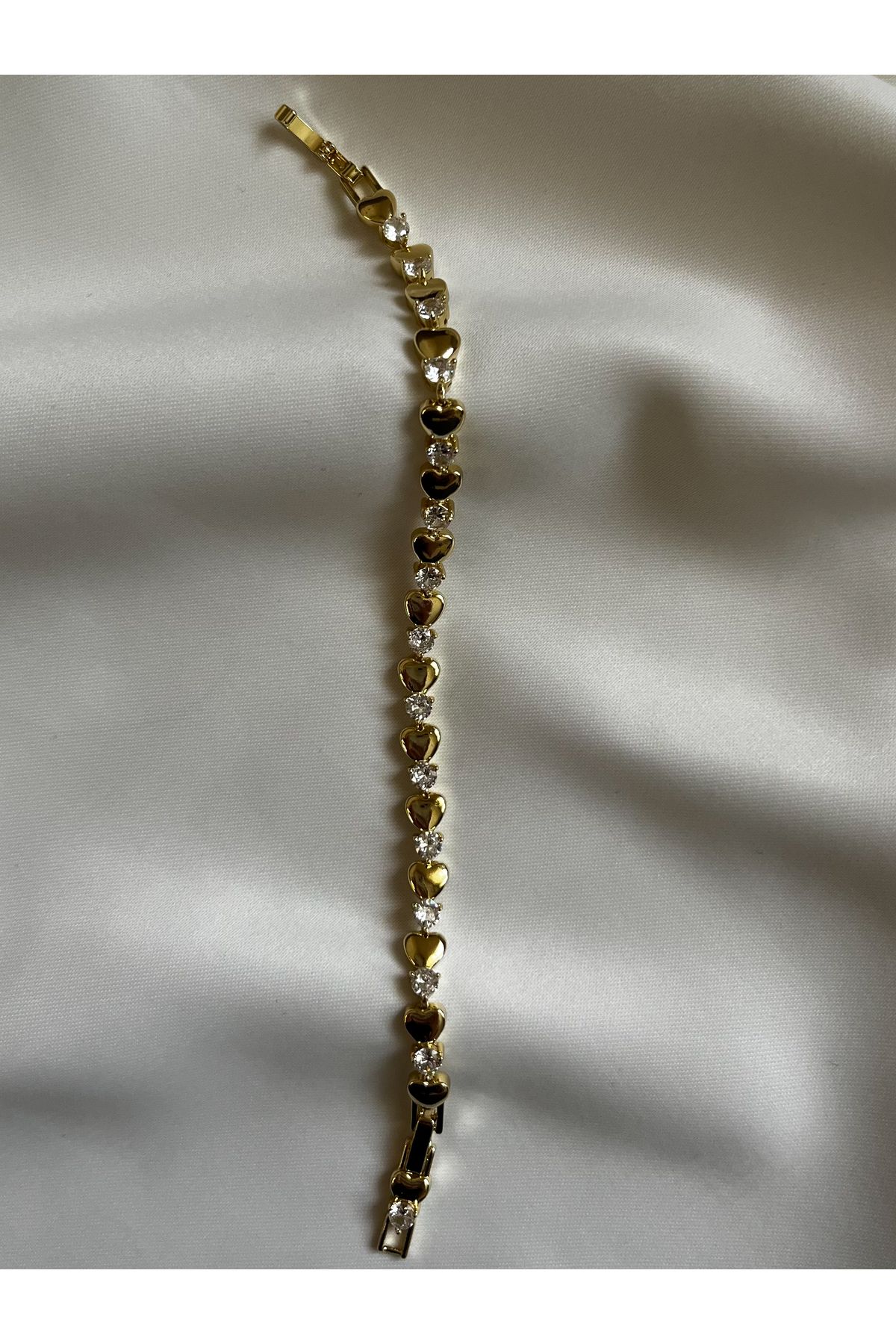 MODA Kalpli Zirkon Taşlı Gold Bileklik
