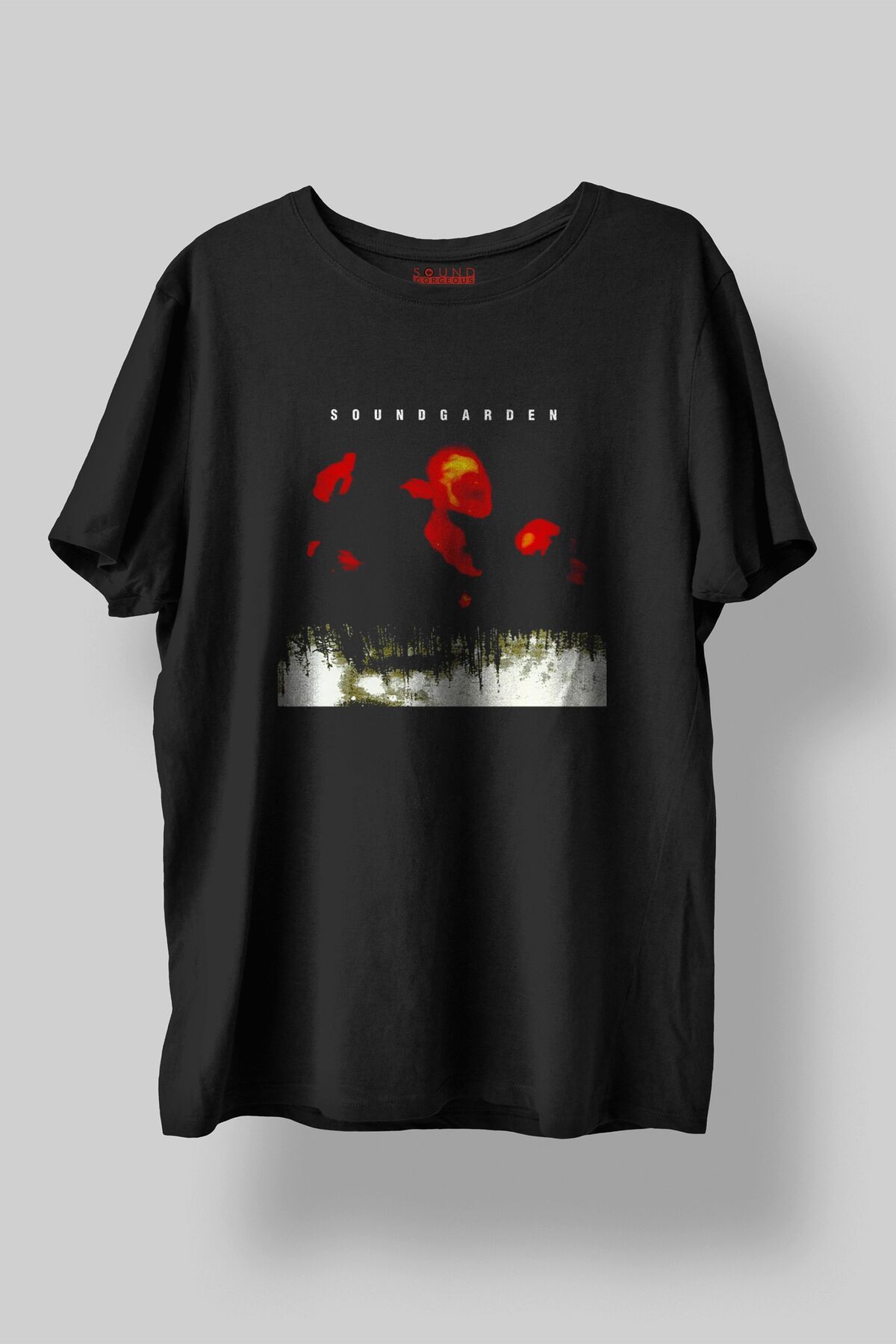 Sound Gorgeous Soundgarden Baskılı Regular Fit Unisex Siyah T-Shirt %100 Pamuk No:560