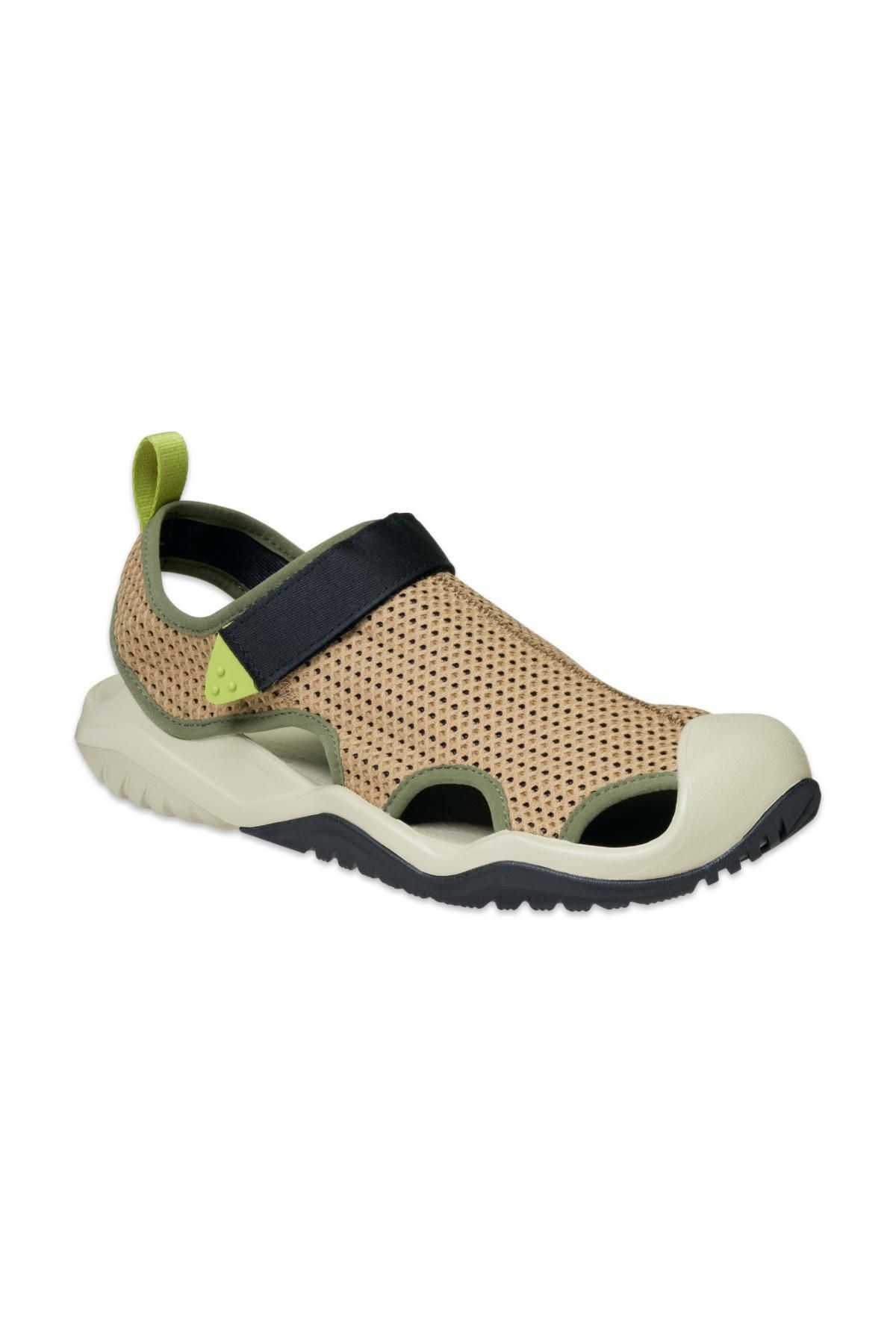 Crocs 211095 Swiftwater Prm1 Mesh Deck Sanda M Bej Erkek Sandalet