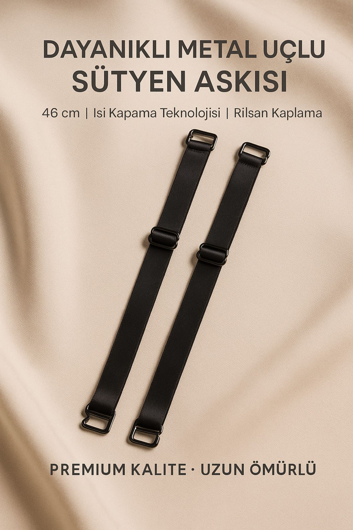 Urrenn Çıkarılabilir Sütyen Askısı 3 Renk Seçenek – Kaplamalı , Ayarlanabilir, Dayanıklı, Şık (46 Cm)