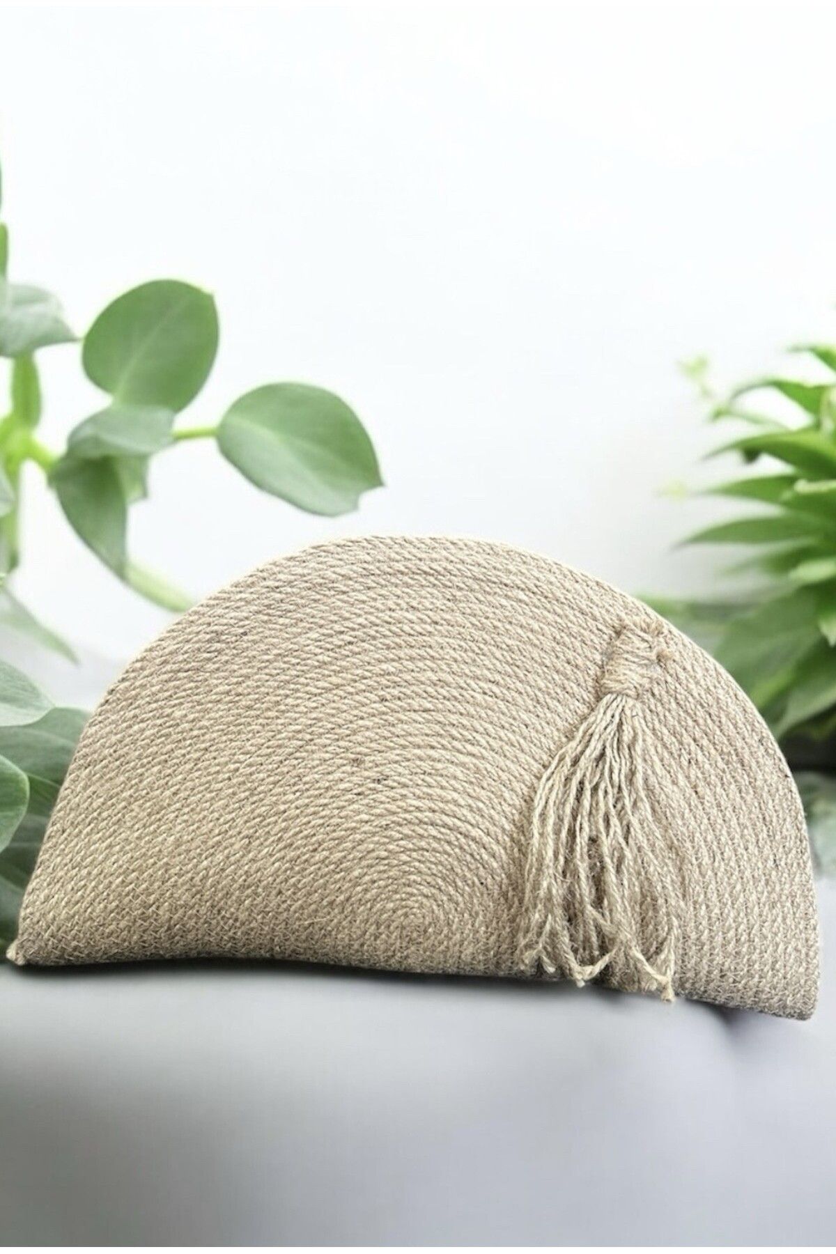 mom girl atelier Kadın Hasır Fermuarlı Clutch Çanta