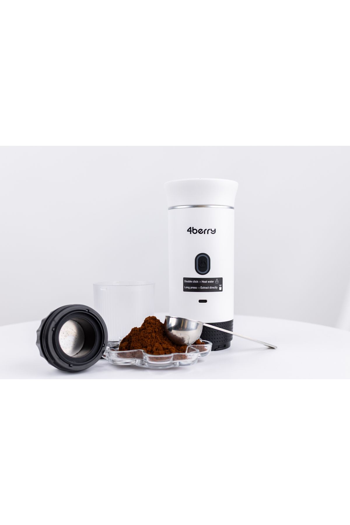 4Berry Espresso Kahve Makinesi Pro Günlük Kullanıma Uygun Beyaz