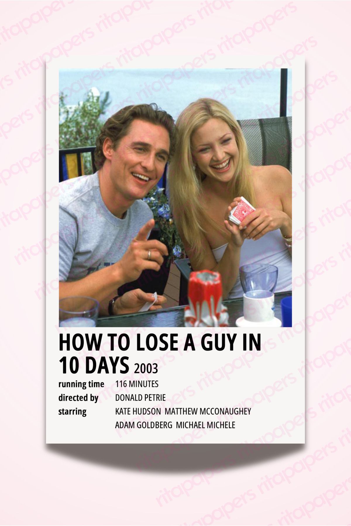 Rita Papers Çerçevesiz Poster | How To Lose A Guy in 10 Days Film Posteri