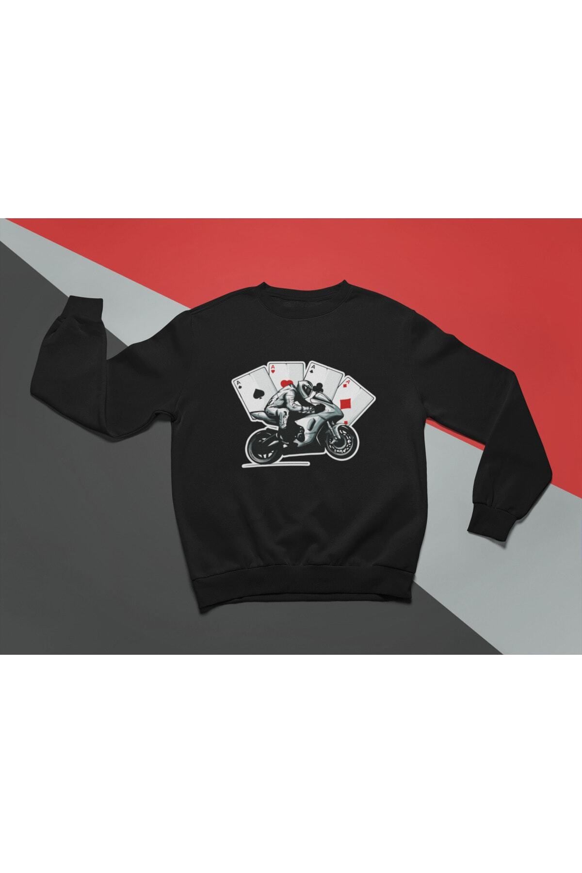 Pisa Art Racing Engine Tasarımlı Sweat -premium Kalite Çatlama,solma Yapmayan Baskı
