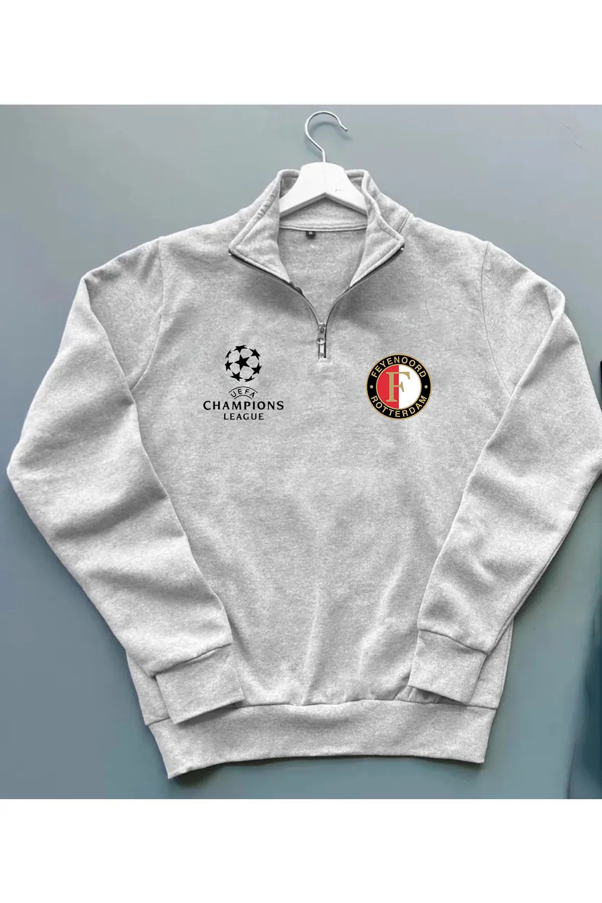 Pisa Art CHAMPİONS LEAGUE FEYENOORD F.C DİK YAKA SWEATSHİRT UNİSEX ÖZEL TASARIM