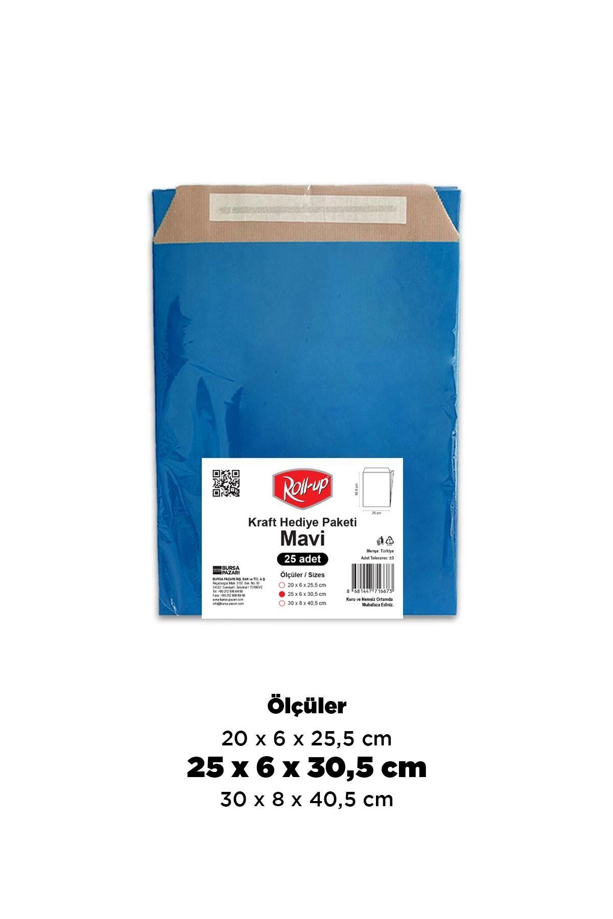 supertrend Süpertrend Roll-up Kraft Hediye Paketi Mavi 25x6x30,5x4,5 25li