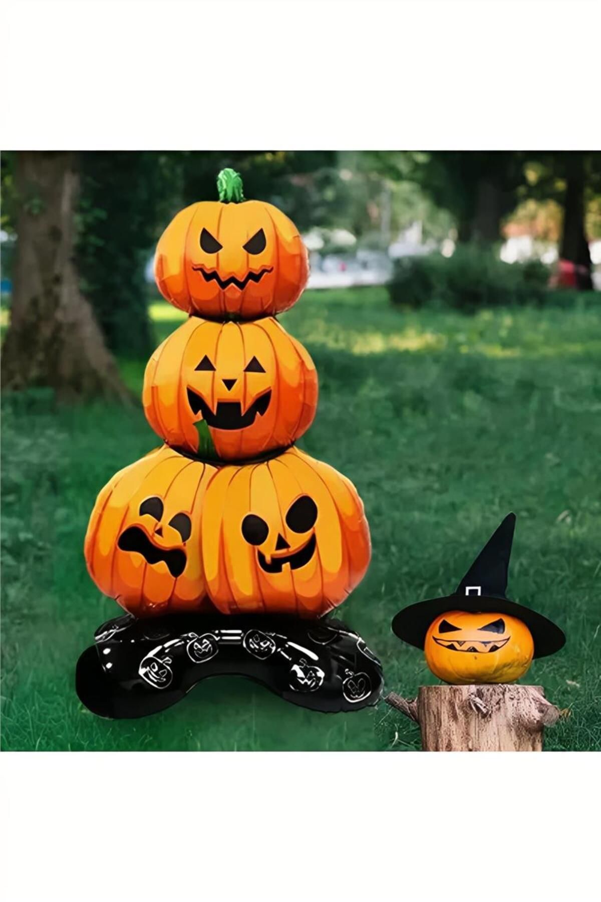 playzone Halloween Folyo Balon -Üst Üste Balkabakları-