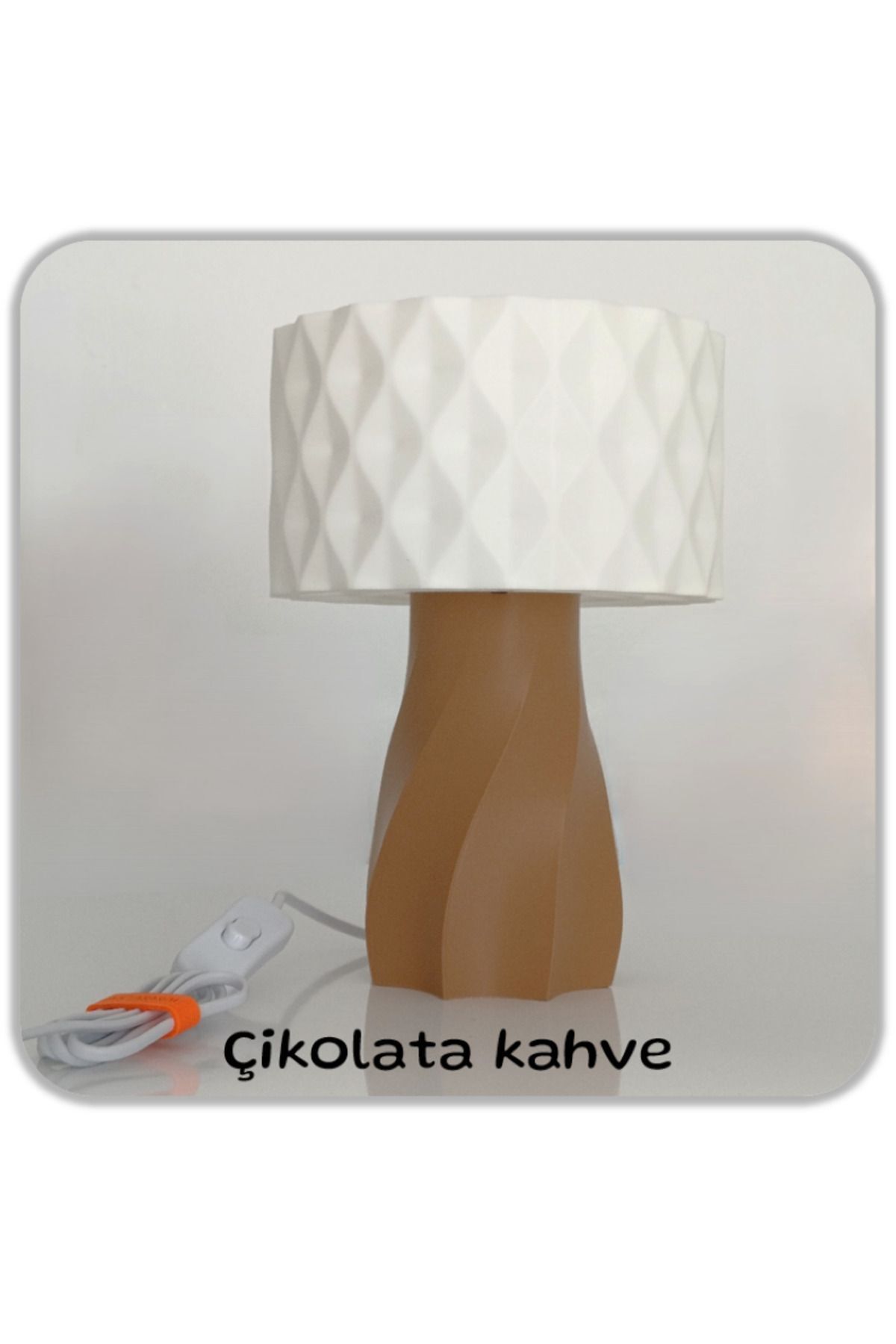 SerenityHaven Dekoratif Abajur (Çikolata Kahve)