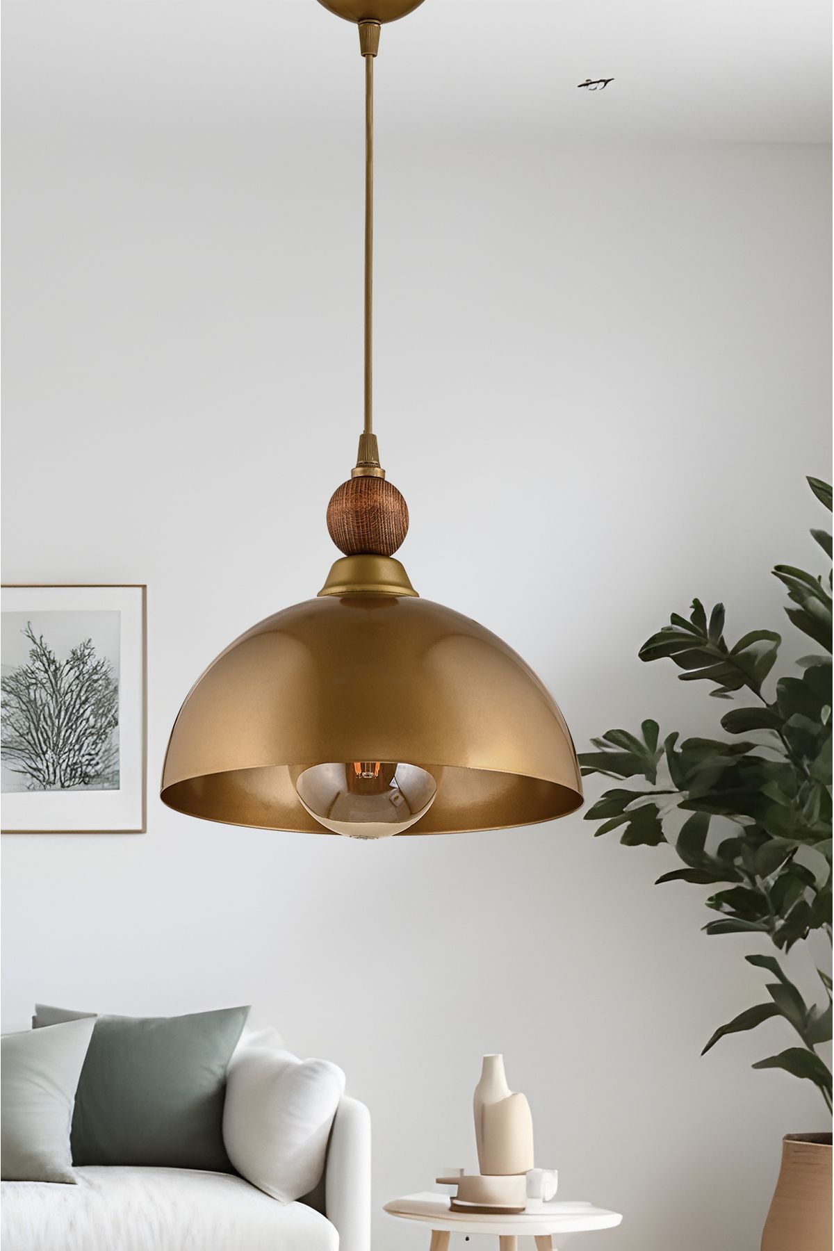 DEDE TEKLİ PİEDRA SIVAMA METAL SARKIT AVİZE ESKİTME