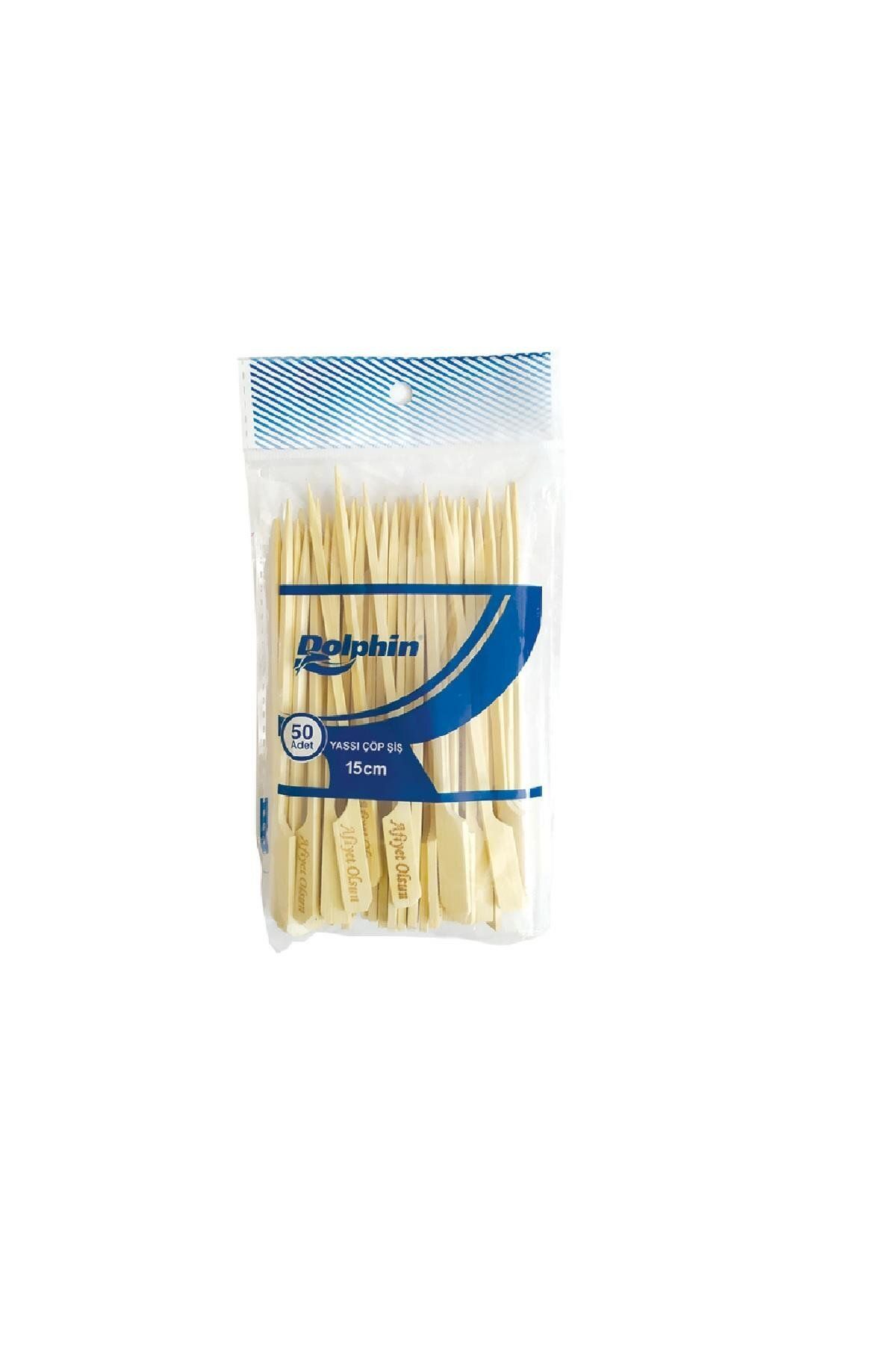 alsepeteavm Dolphin Yassı Çöp Şiş 15cm 50li