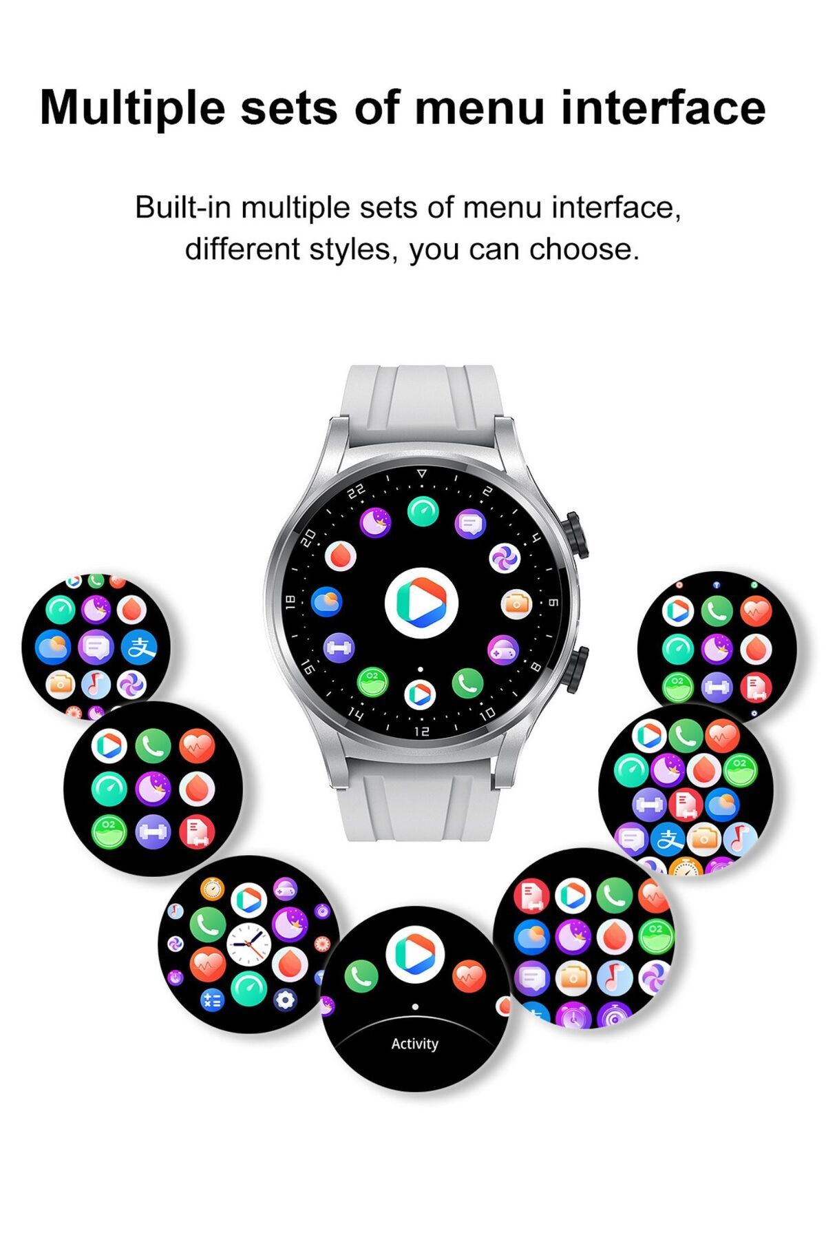 zeevos-smartwatch with built-in Bluetooth headphones, NFC, Bluetooth call, notifications, 4