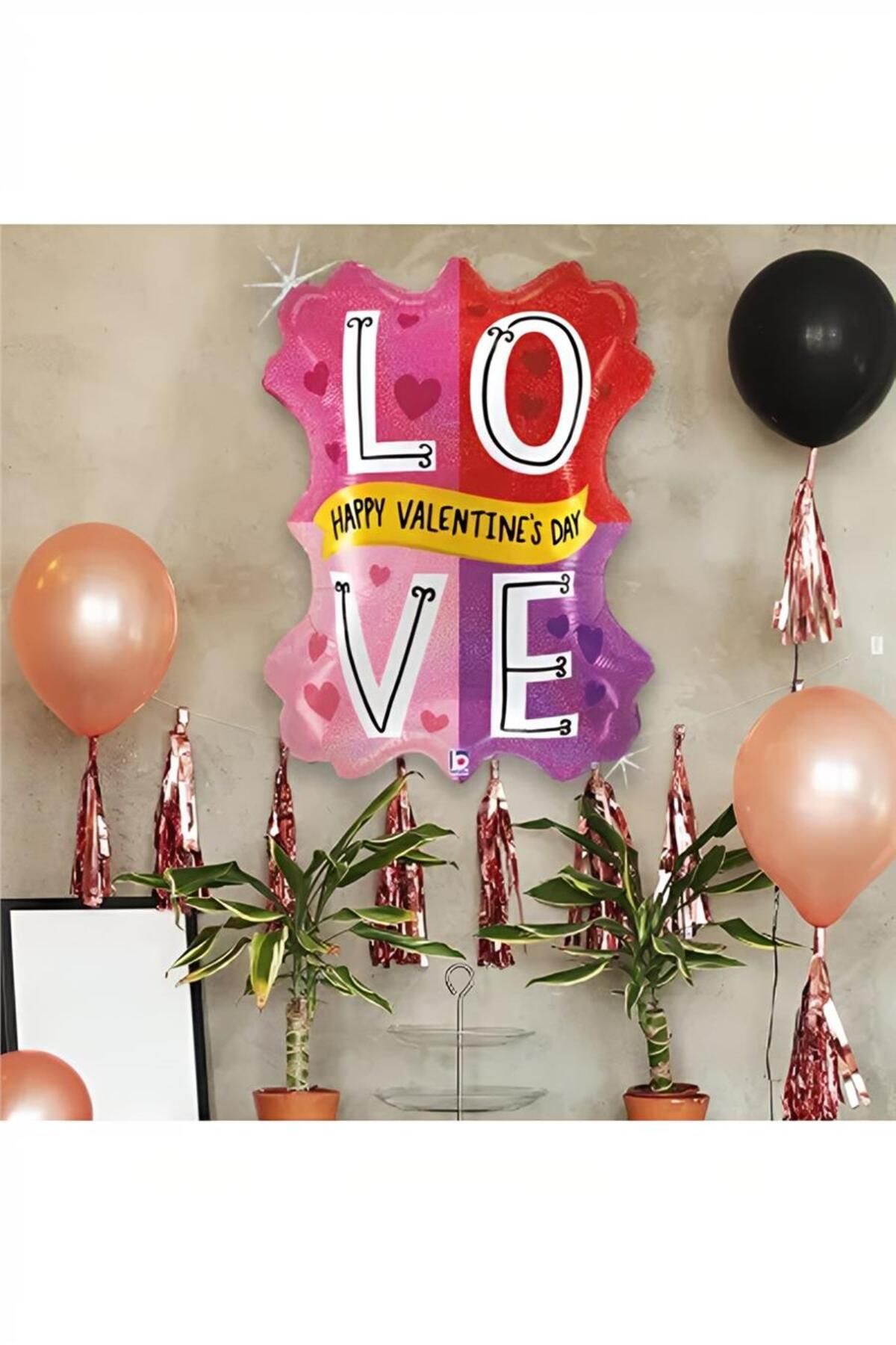 alsepeteavm Valentine Love Color Block Grabo Folyo Balon 29"