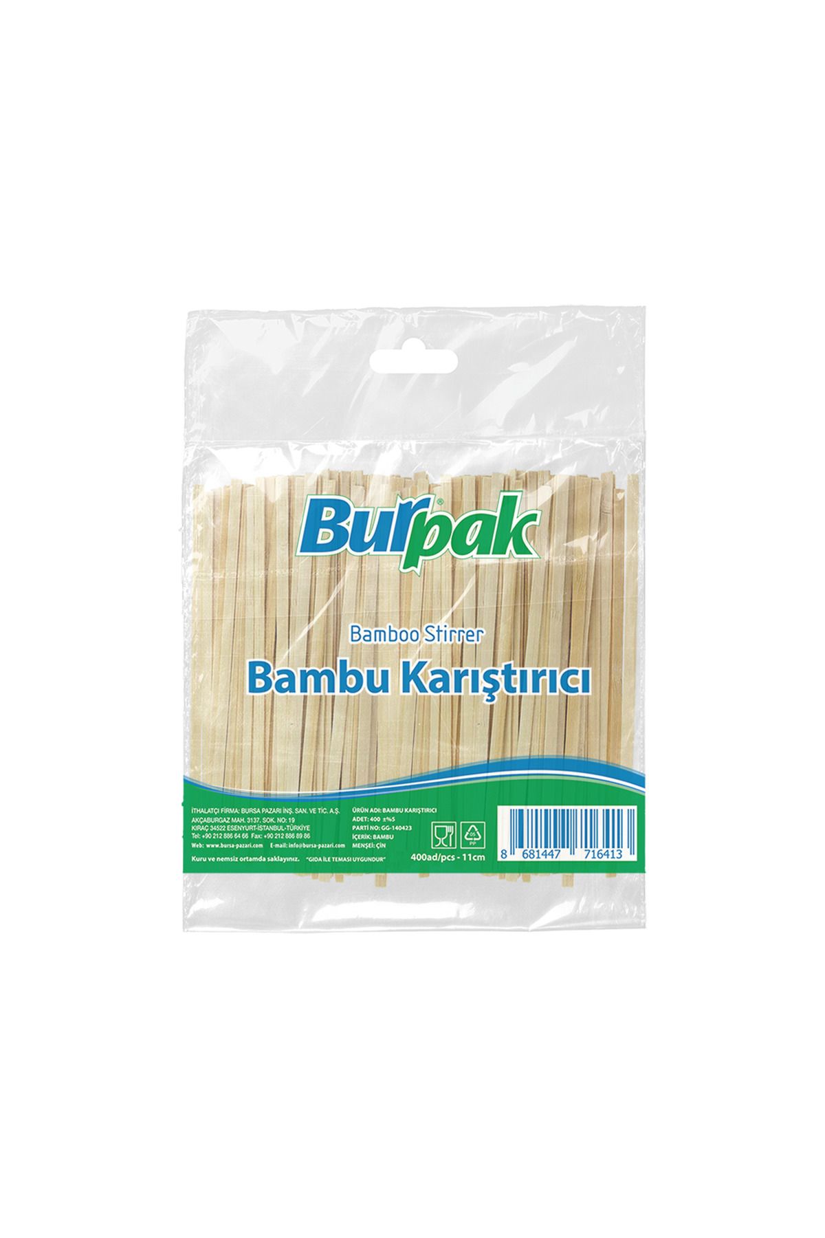 supertrend Süpertrend Burpak Bambu Tahta Karıştırıcı 11cm Poşetli 400lü