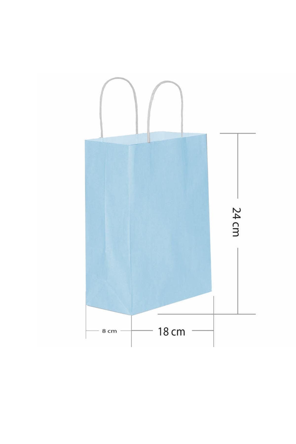 supertrend Süpertrend Roll-up Kraft Çanta Açık Mavi Küçük Boy 18x24cm 25li