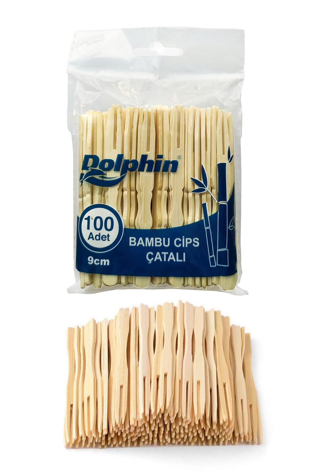 alsepeteavm Dolphin Bambu Cips Çatalı 9cm 100lü