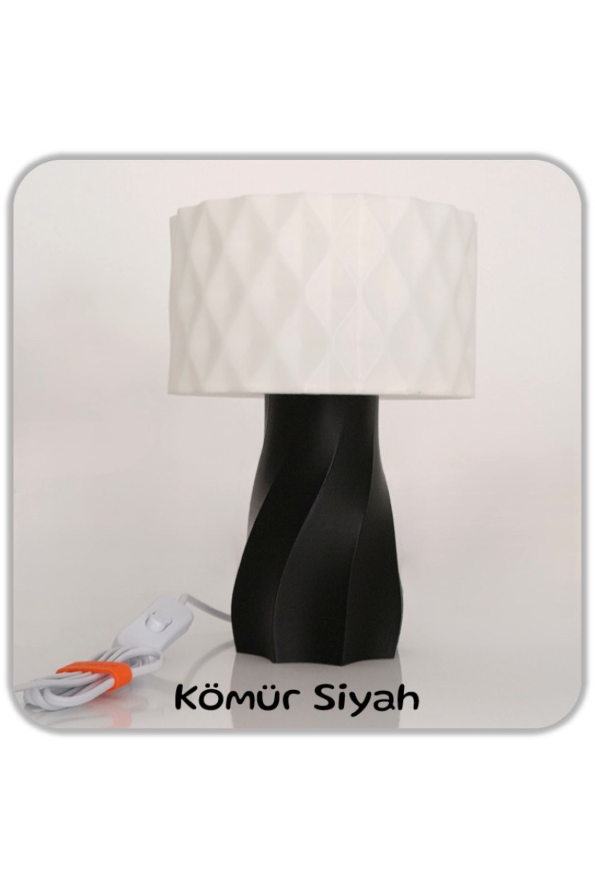 SerenityHaven Dekoratif Abajur (Kömür Siyah)