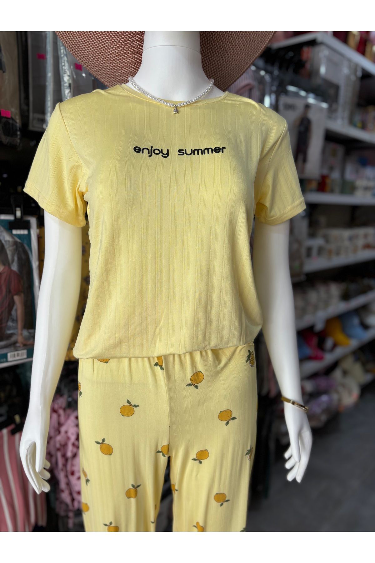 ARONA Sarı pijama takımı