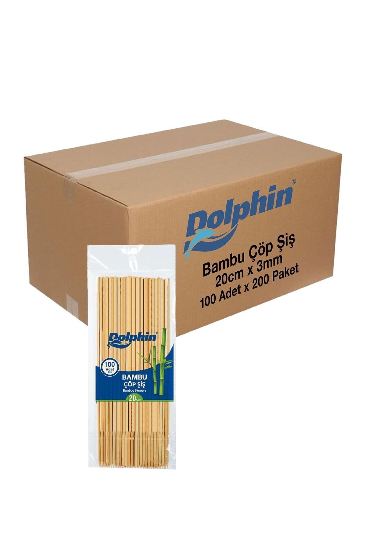 alsepeteavm Dolphin Bambu Çöp Şiş 20cm X 3mm 100 Adet X 200 Paket Koli