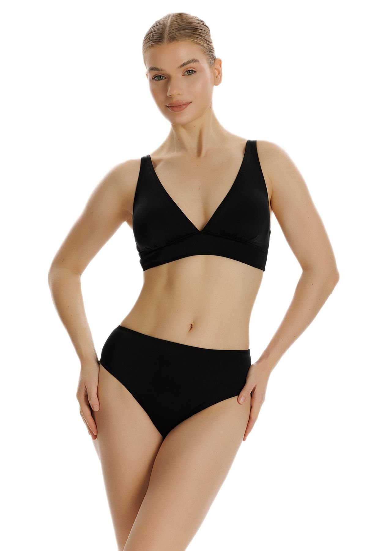 ZEKİ Zeki Siyah Yüksek Bel Bikini