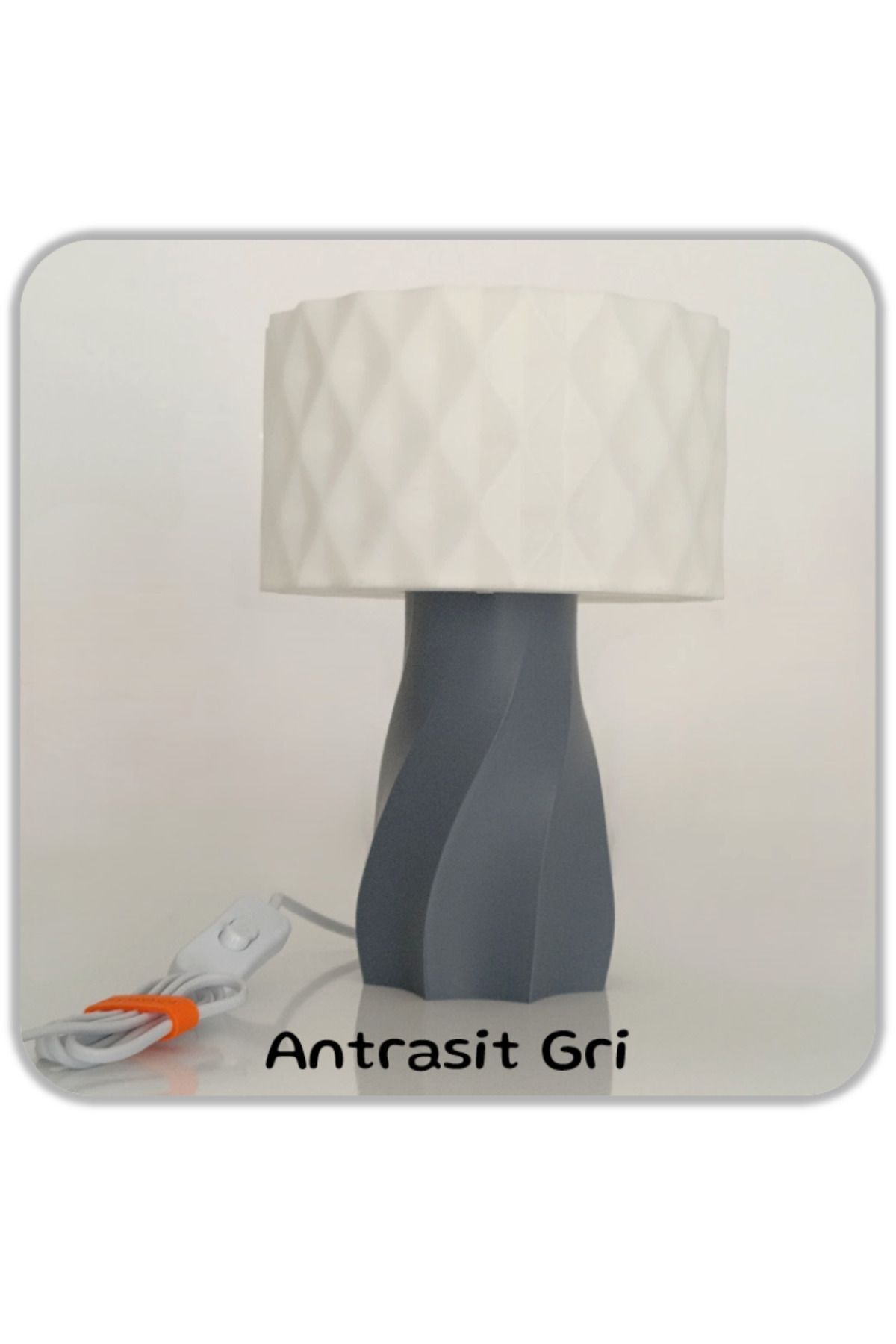 SerenityHaven Dekoratif Abajur (Antrasit Gri)