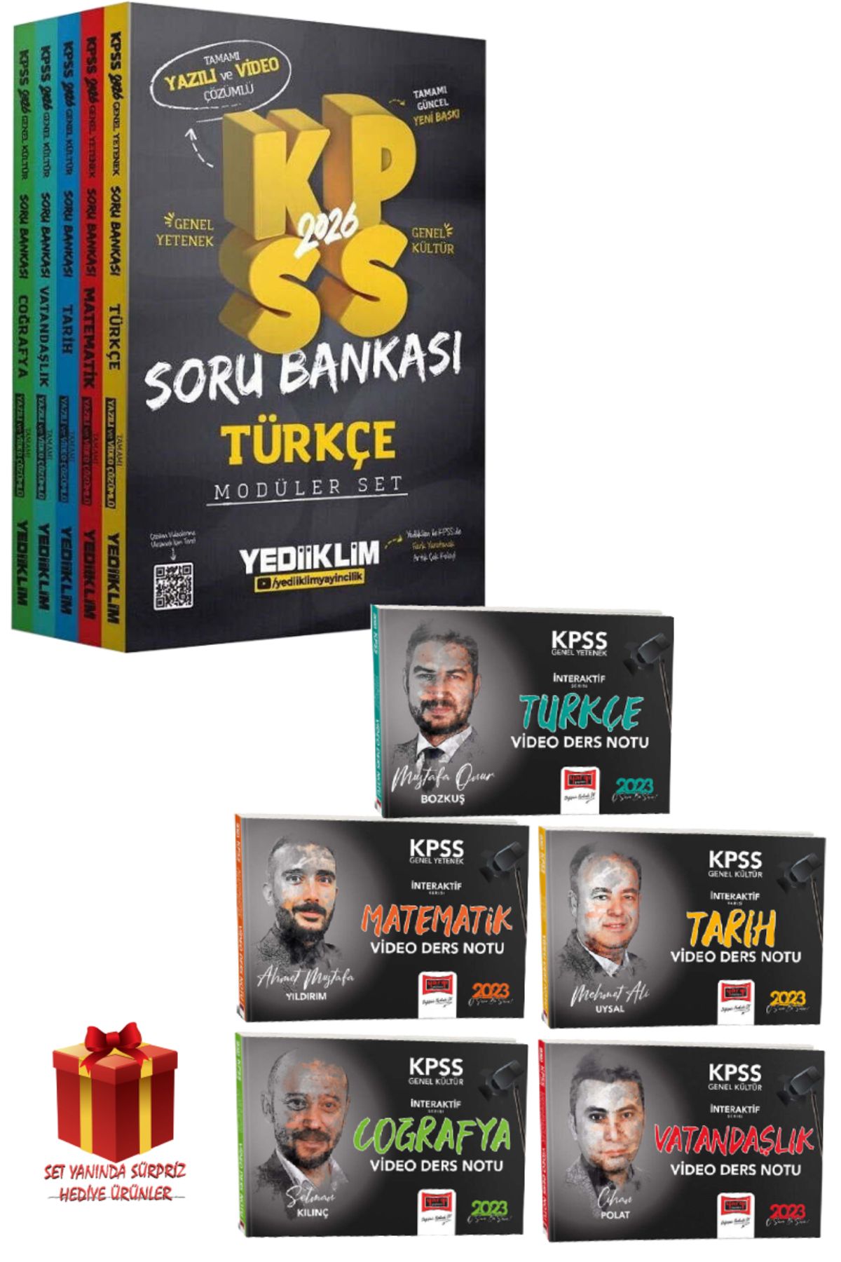 Yediiklim Yayınları 2026 Yediiklim KPSS Soru Bankası Modüler Set+Yargı GYGK Tüm Dersler Video Ders Notu Seti