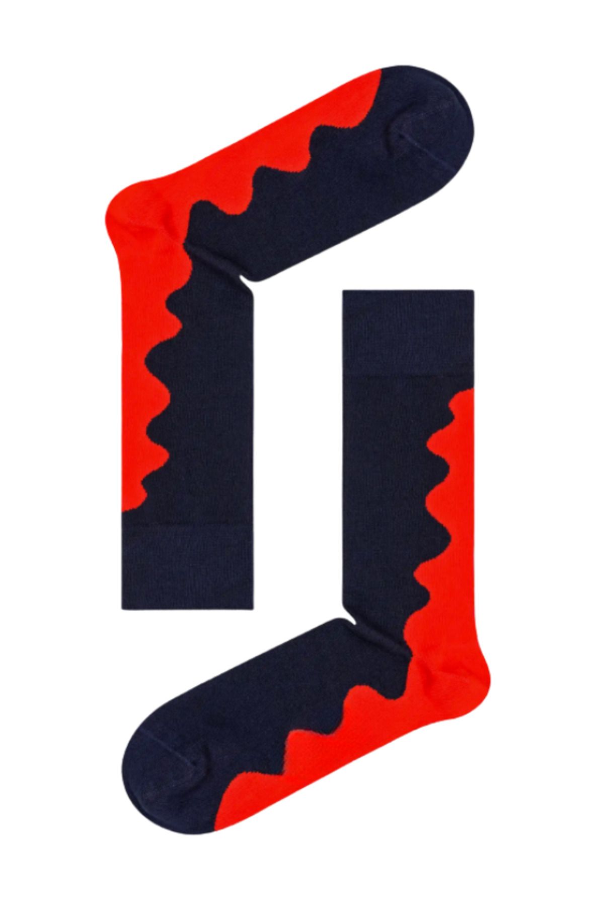 Shuttle Park Özel Seri Happy Renkli Kırmızı Desenli Socks Eğlenceli Rahat Tasarım Tarz Soket Dikişsiz Çoraplar