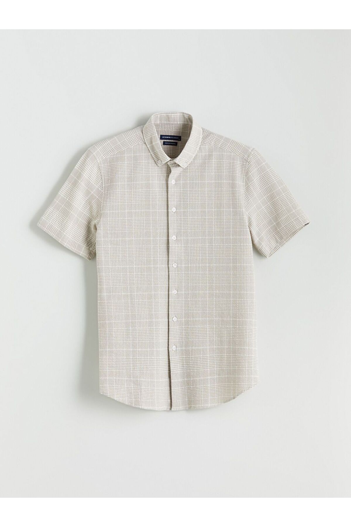 LC Waikiki LCWAIKIKI Classic Regular Fit Kısa Kollu Ekose Poplin Erkek Gömlek