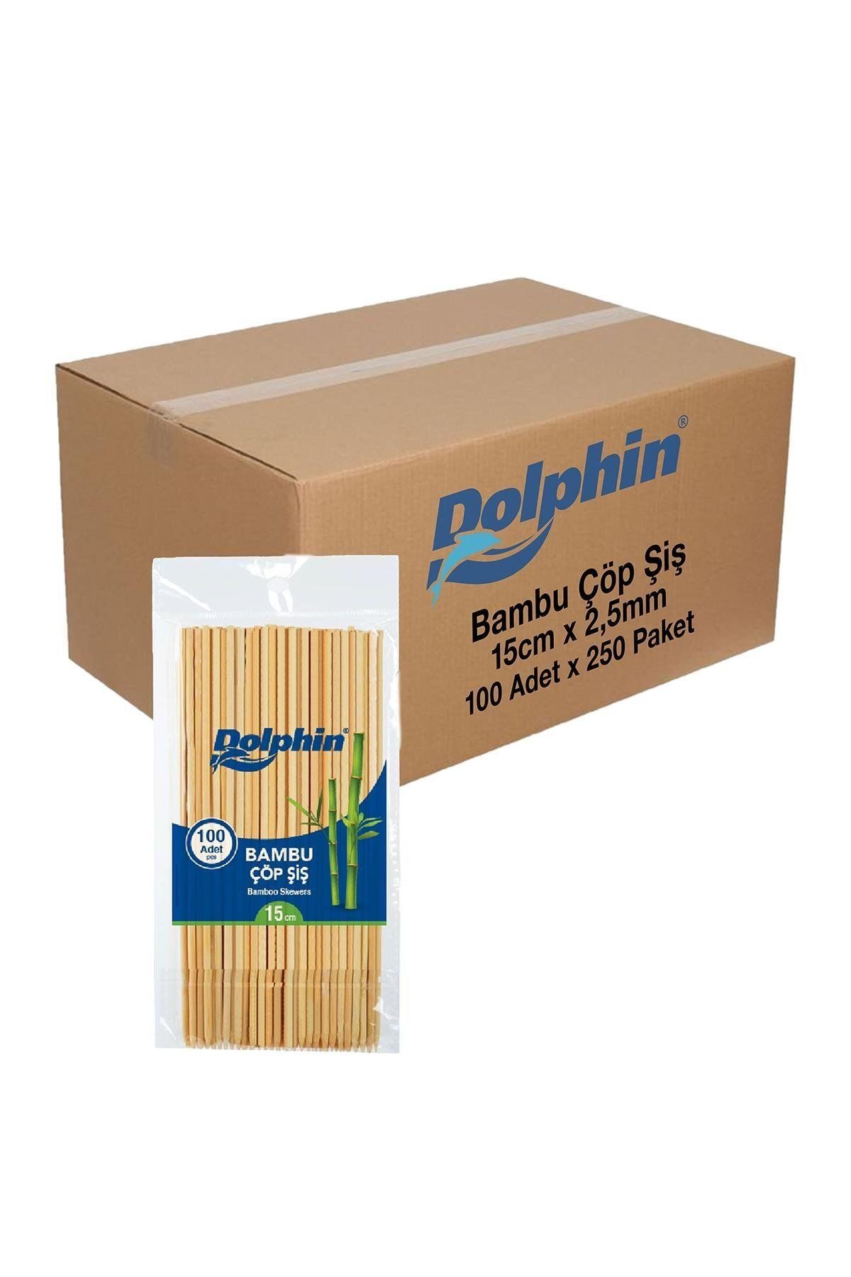 alsepeteavm Dolphin Bambu Çöp Şiş 15cm X 2,5mm 100 Adet X 250 Paket