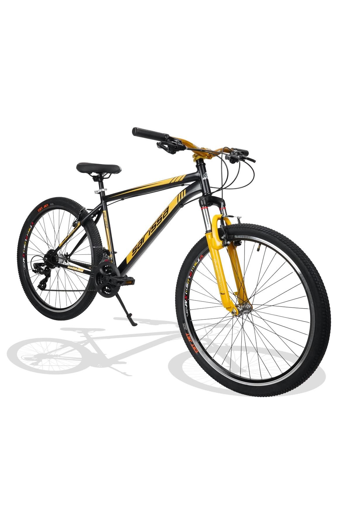SARİSSA BİSİKLET Sarissa Moon 27,5" Jant MTB Ön Amortisörlü Shimano Kelebek 21 Vites V Fren Dağ Bisikleti Siyah Sarı
