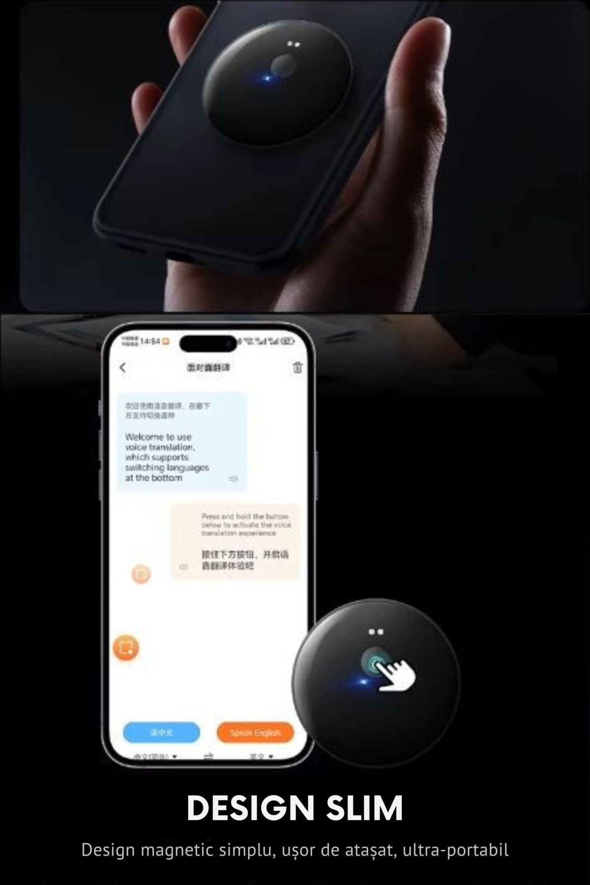 clickzu-Clickzu assistant for phone, magnetic attachment, translation 50+ languages: text/voice/images, summaries 4