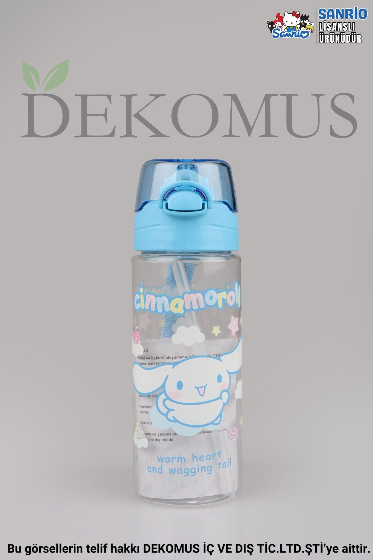 Cınnamoroll DEKOMUS İLE YENİ SEZON LİSANSLI CINNAMOROLL 500 ML MATARA