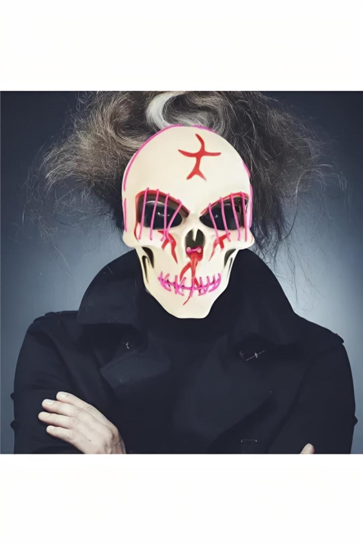 alsepeteavm Halloween Aksesuar -Işıklı Maske-