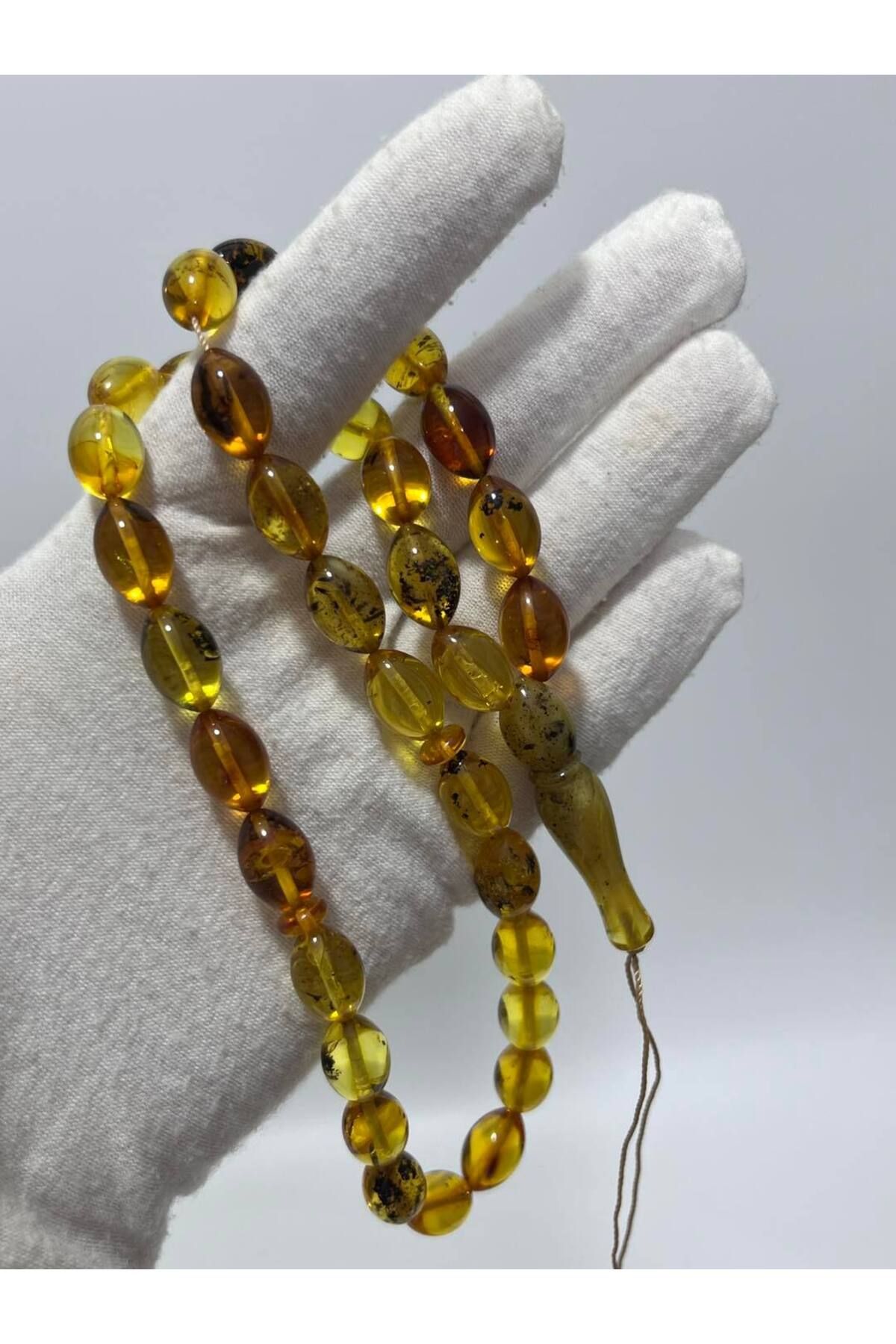 Hasyılmaz Doğal Kaya Damla Kehribar Tesbih 33lük 24,82 Gram