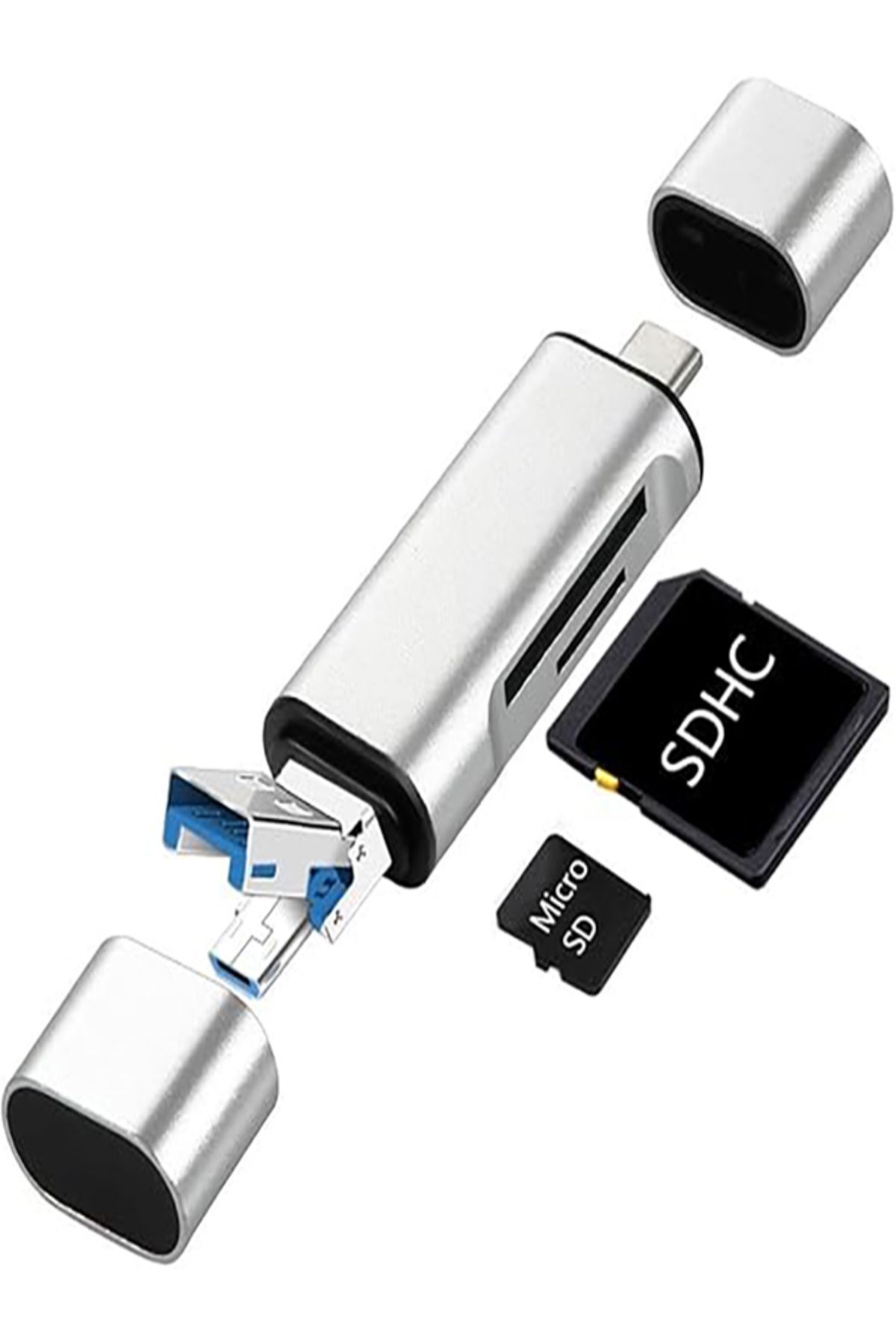 Anunnaki Type-C Usb Micro Sd Kart Okuyucu Çevirici Dönüştürücü Adaptör PC, Dizüstü, Tablet, Telefon Uyumlu