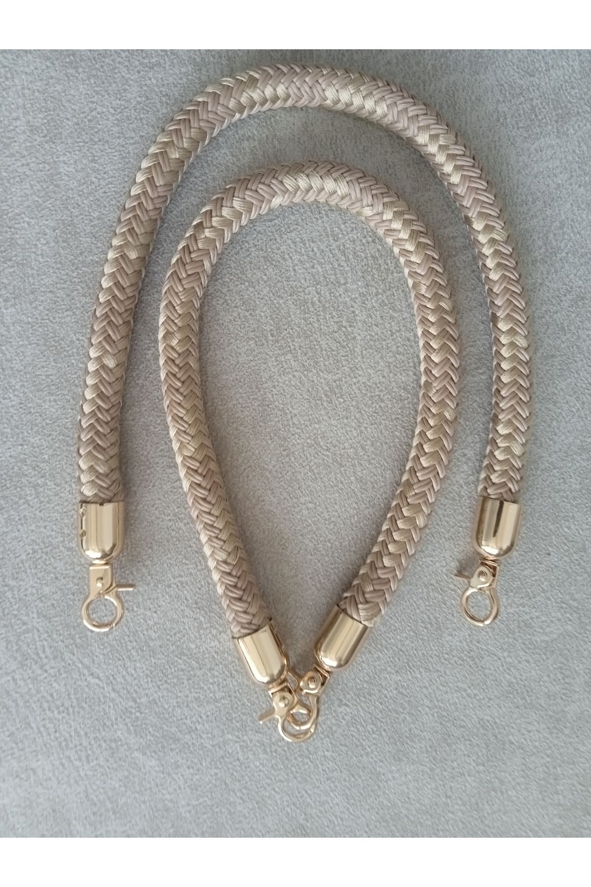 hobi duragı 45 cm Polyester Polip Kordon çiftli Çanta Sapı