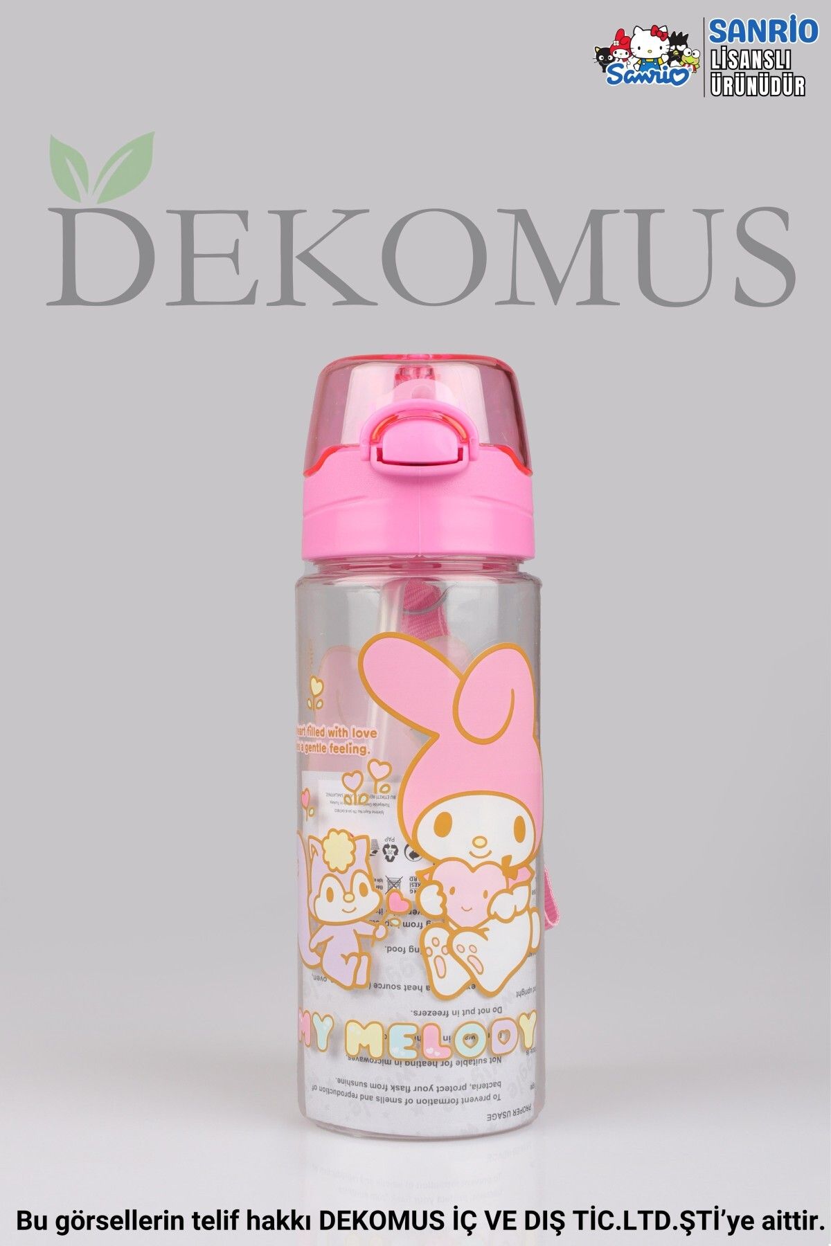 MY MELODY DEKOMUS İLE YENİ SEZON LİSANSLI MY MELODY 500 ML MATARA
