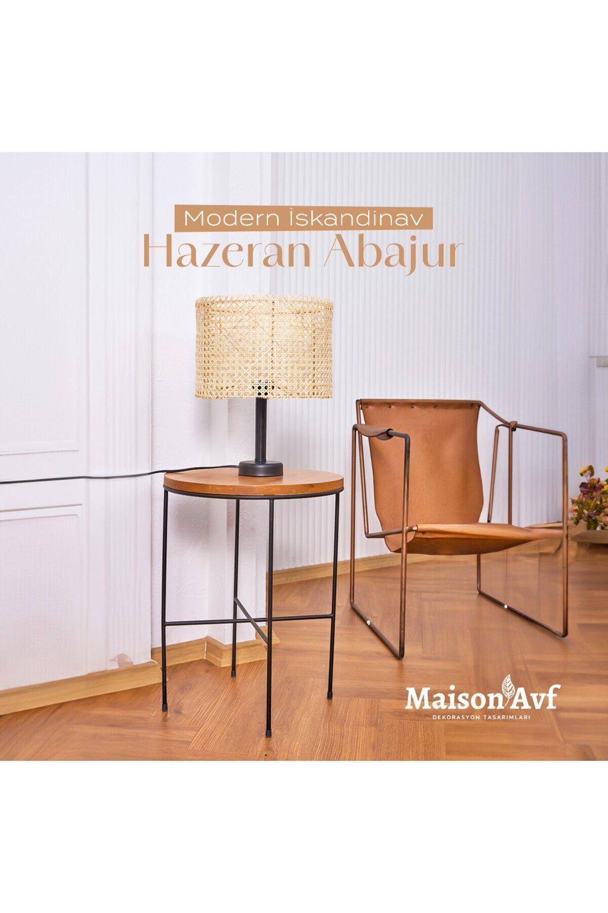 SerenityHaven Hazeran Abajur Aydınlatma Kablolu Siyah Ayak