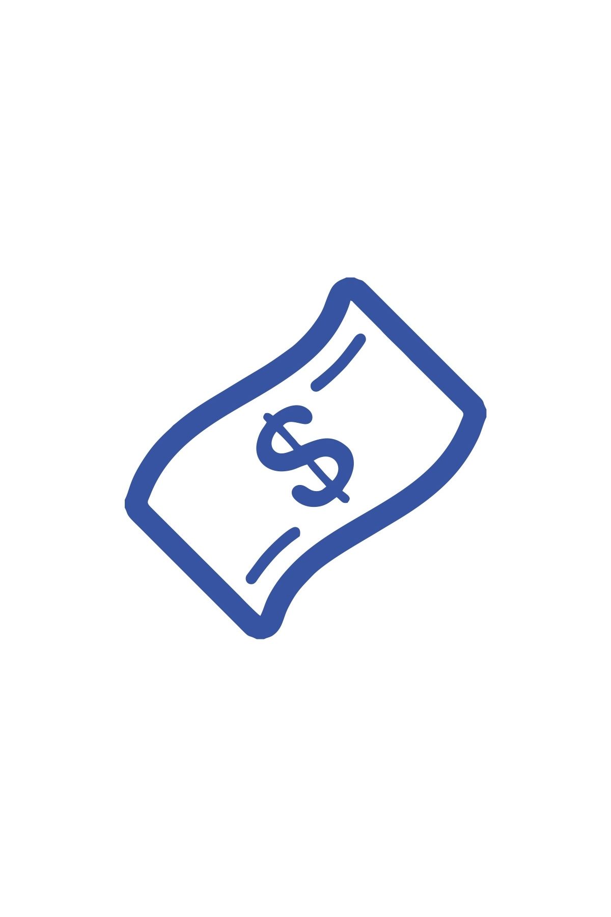 Reysa Tasarım Dolar Banknot Araba Sticker 17x17 Cm Mavi