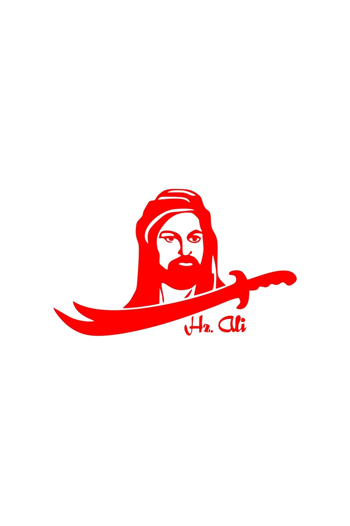 Reysa Tasarım Zülfikar Hz Ali Araba Sticker 17x17 Cm Kırmızı