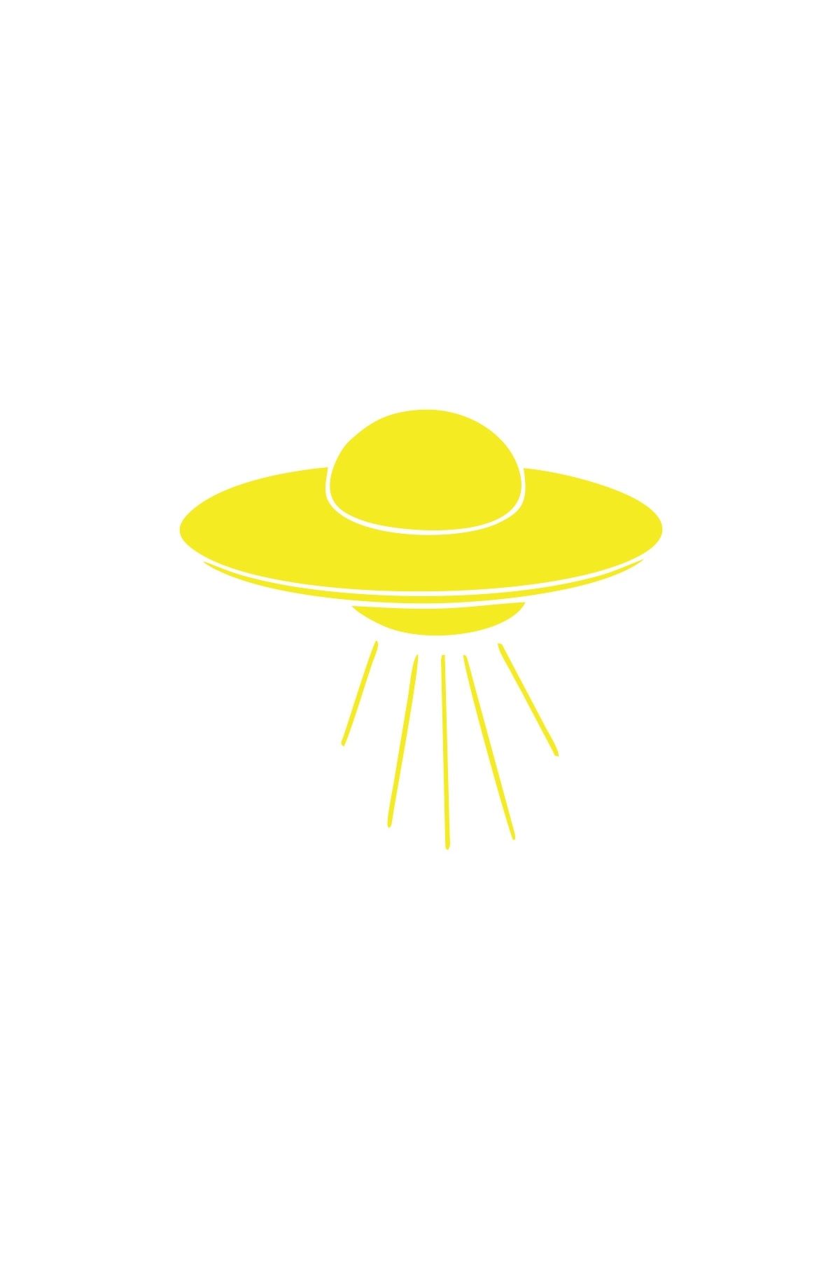 Reysa Tasarım Ufo Araba Sticker 17x17 Cm Sarı