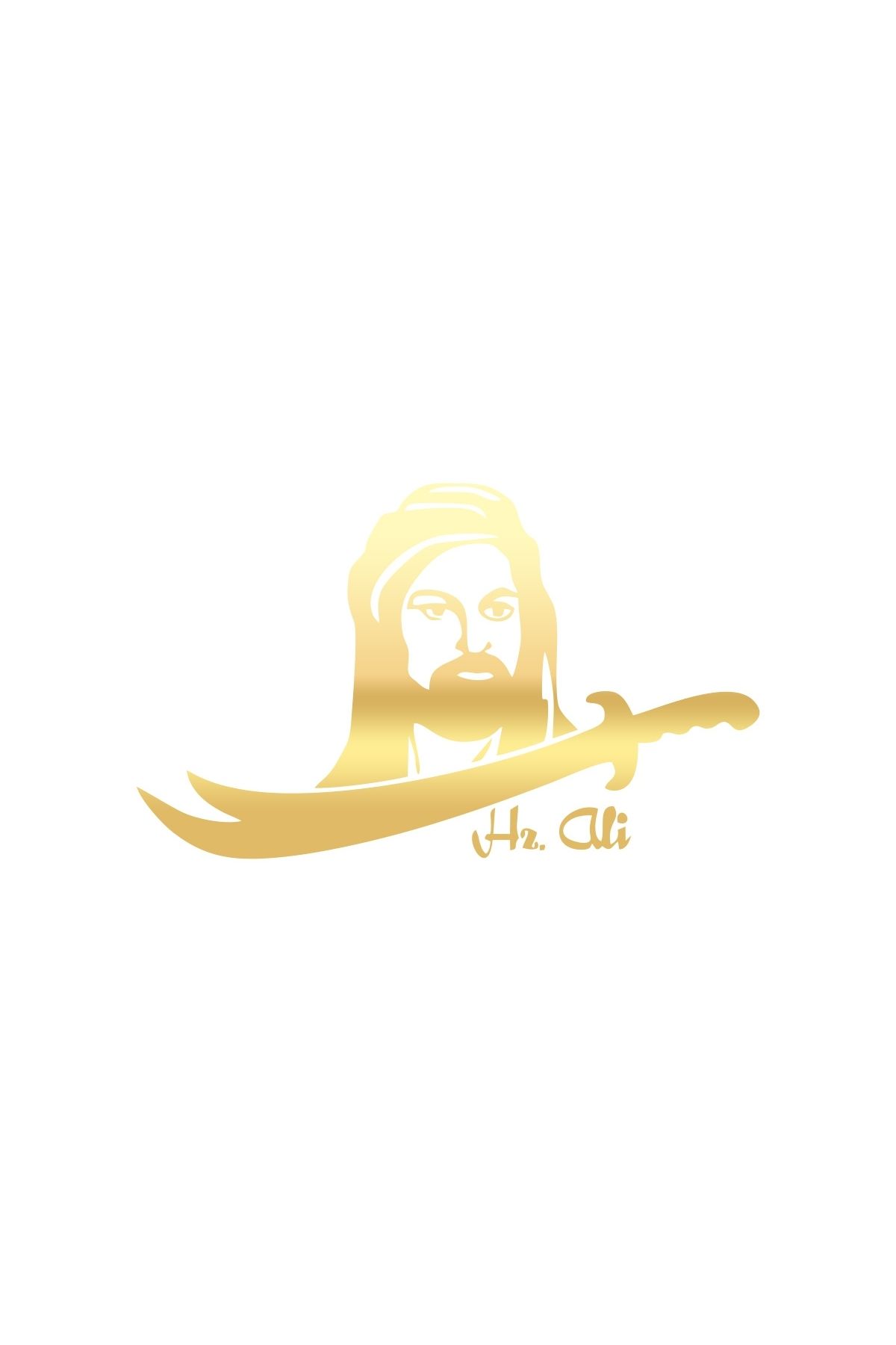 Reysa Tasarım Zülfikar Hz Ali Araba Sticker 17x17 Cm Gold