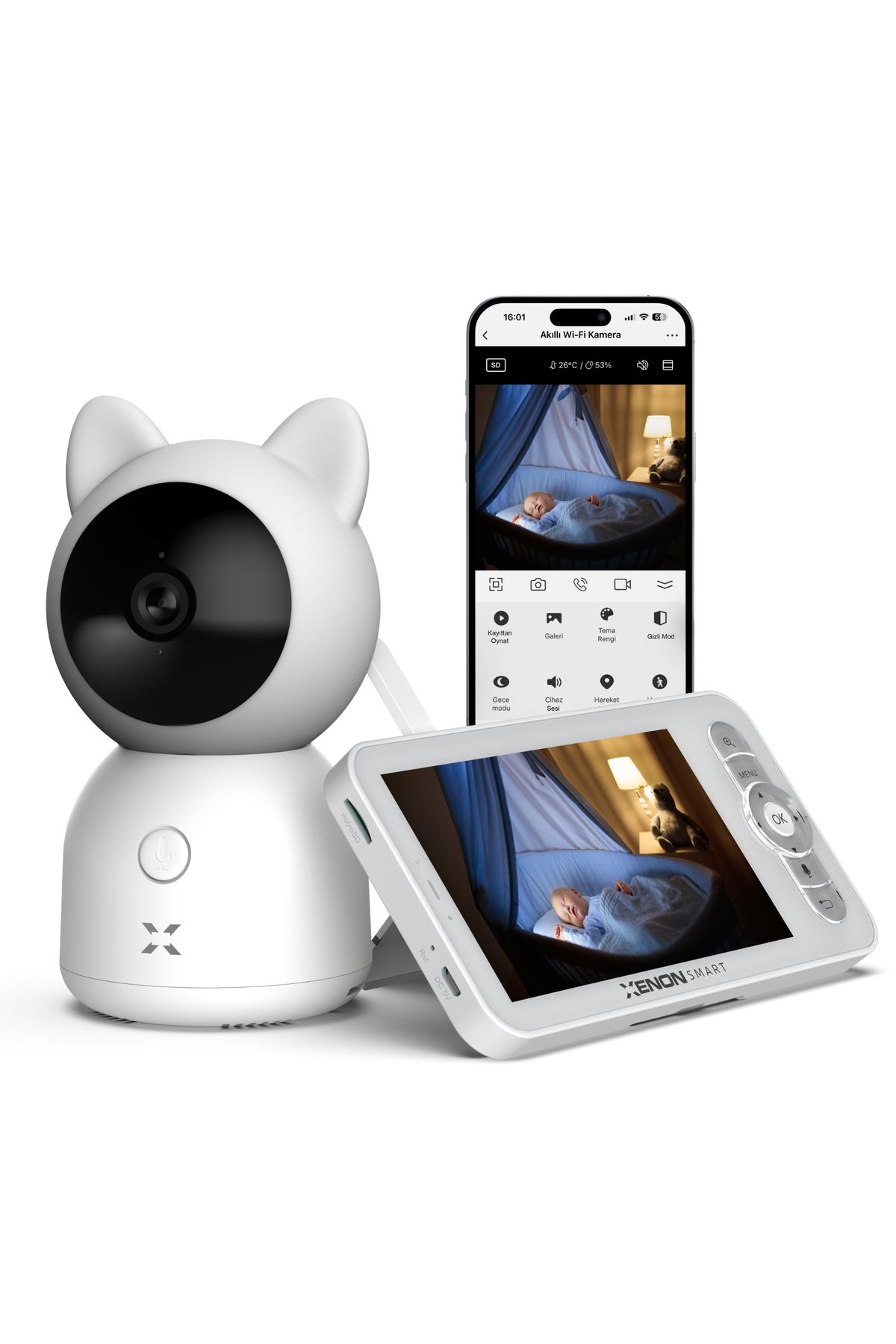 Xenon Smart Monitörlü Bebek Kamerası X7202