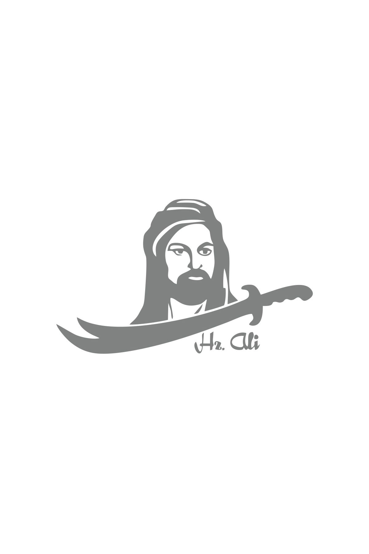 Reysa Tasarım Zülfikar Hz Ali Araba Sticker 17x17 Cm Gri