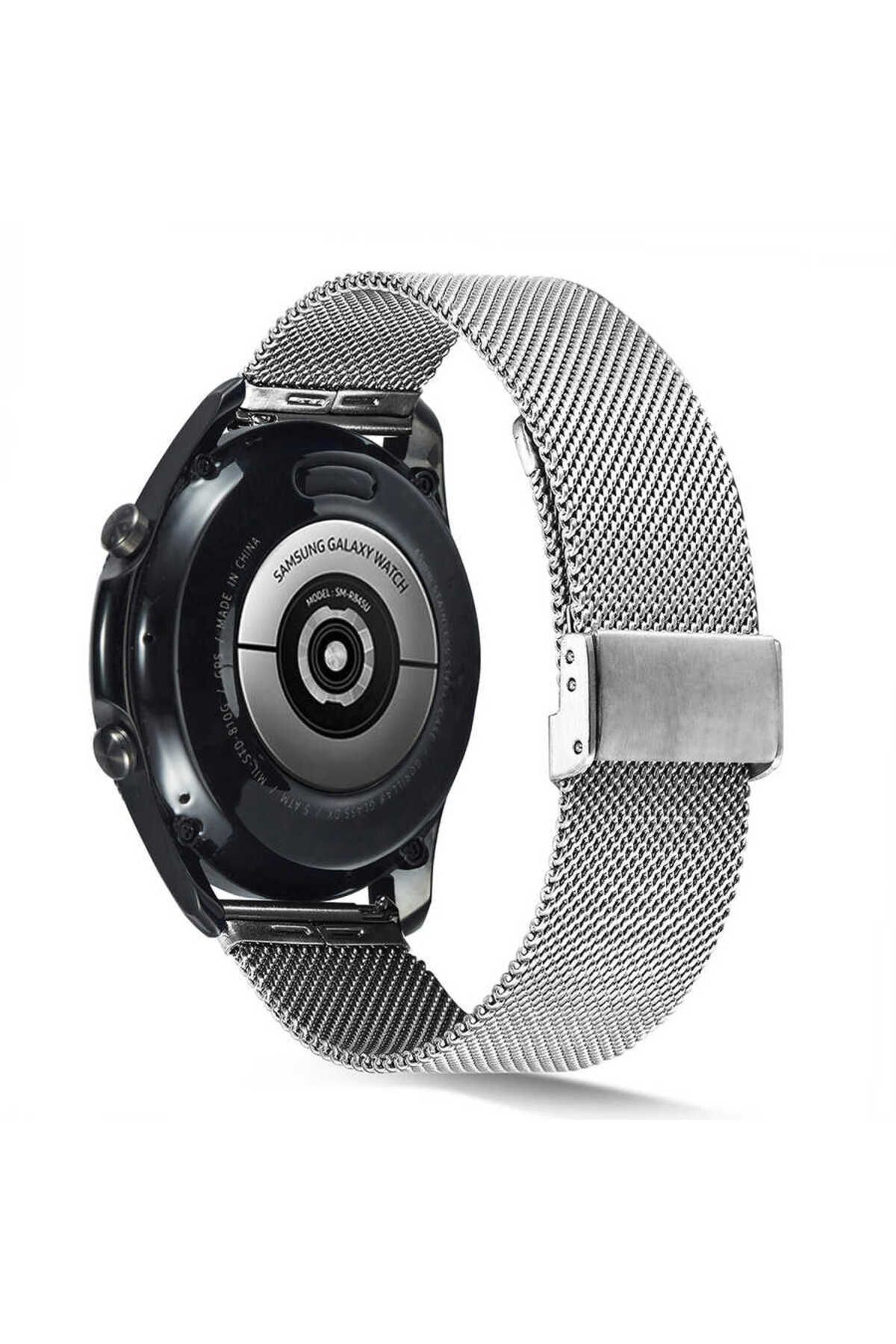 Kılıfist Gear S3 Uyumlu KRD-45 22mm Metal KLFS Kordon-Gümüş