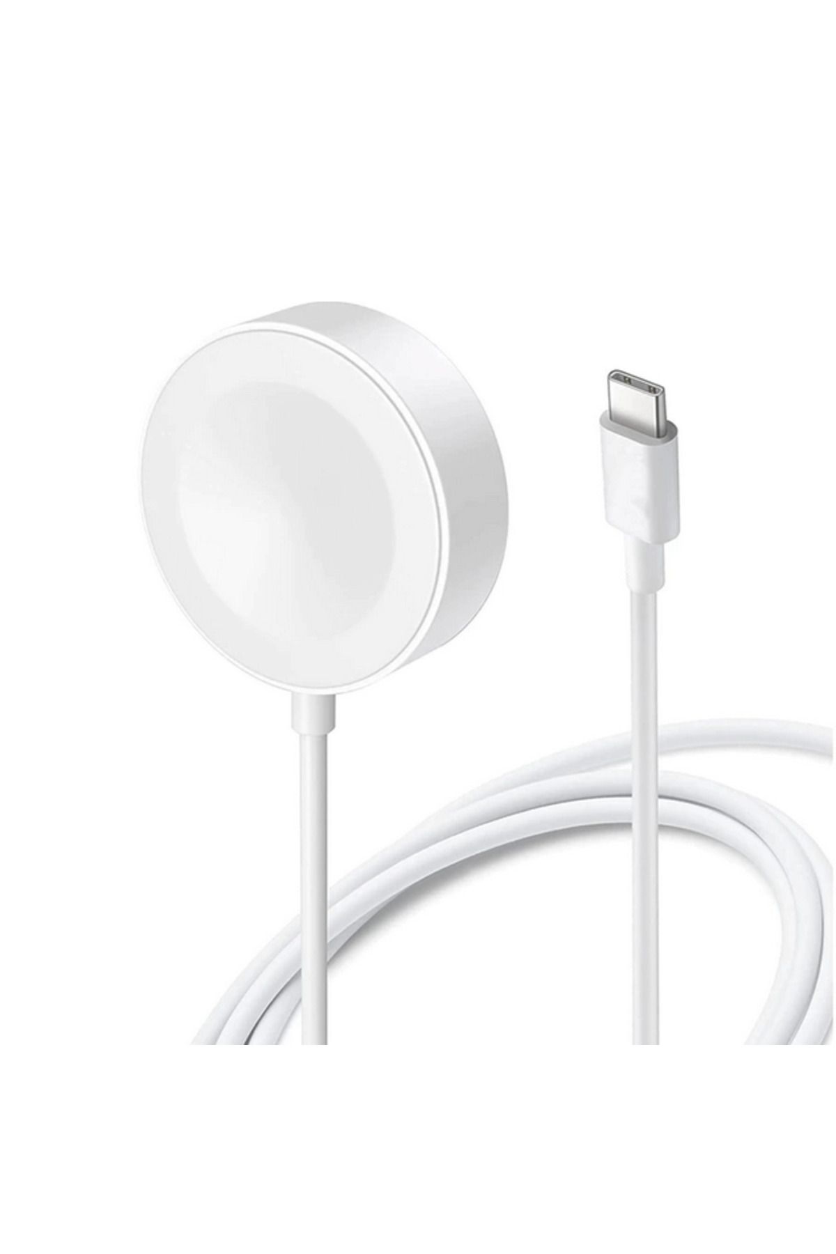 BUTAM BİLİŞİM Beyaz Akıllı Saat Wireless Type-C Şarj Kablosu 1m-BTBM