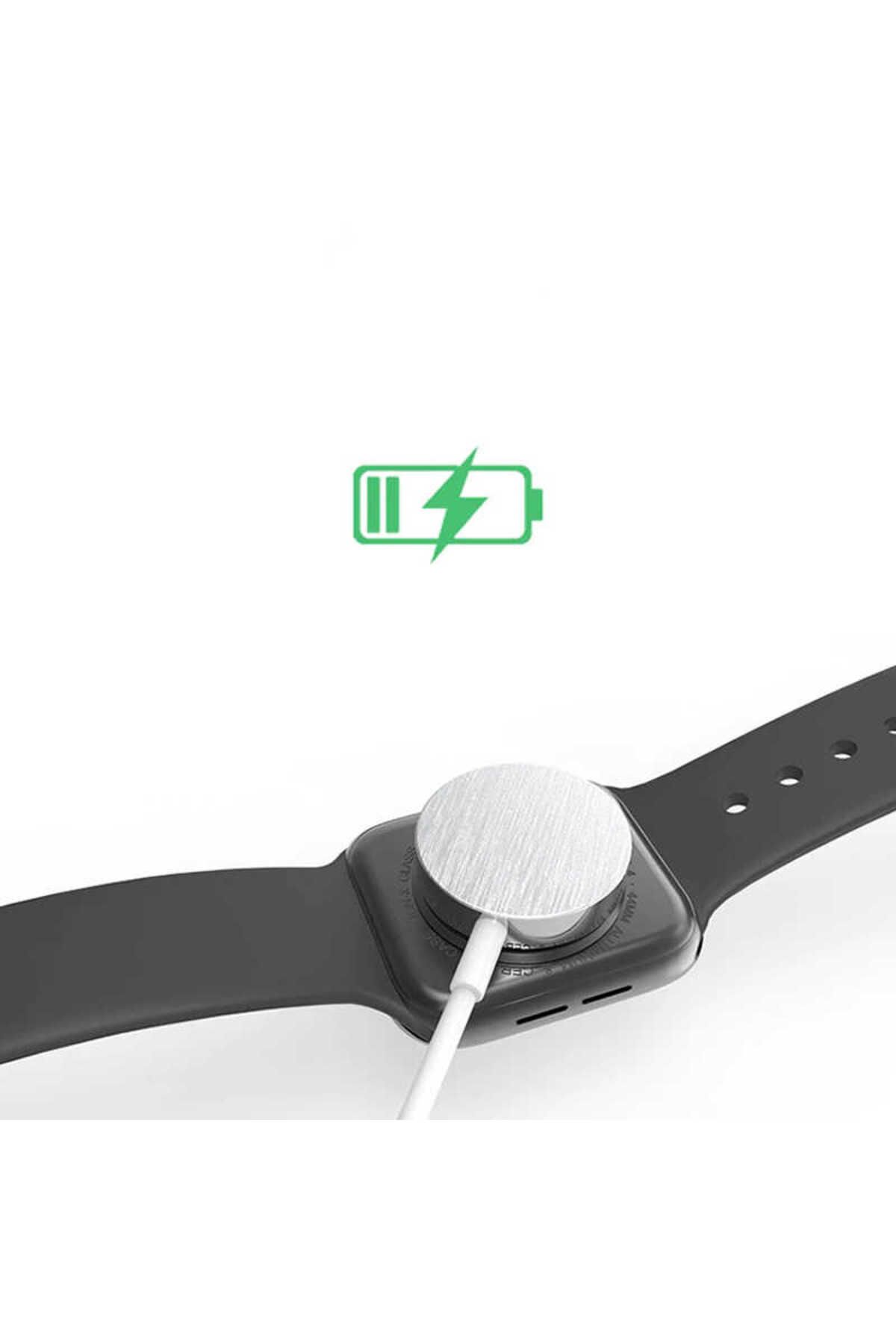 Kılıfist Beyaz Apple Watch Usb Şarj Kablosu-KLFS