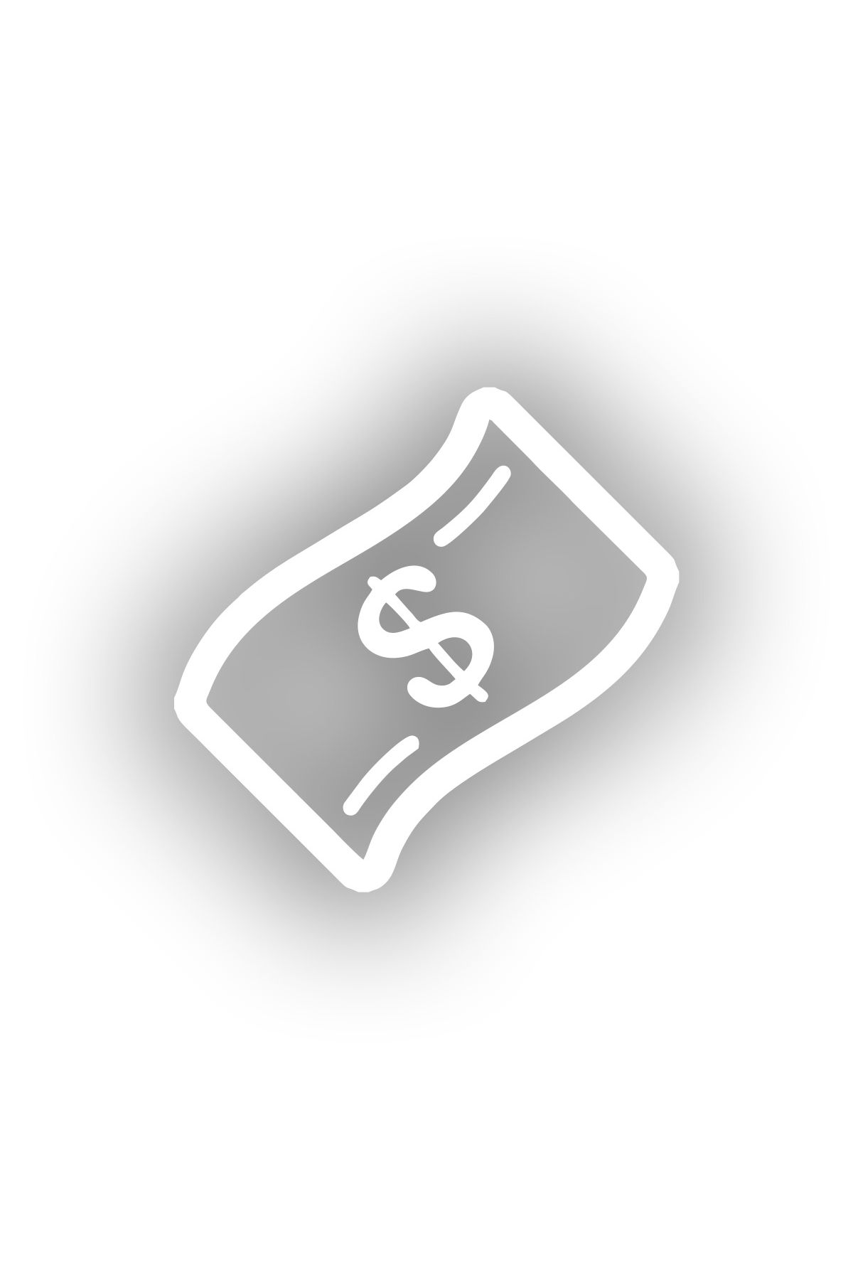 Reysa Tasarım Dolar Banknot Araba Sticker 17x17 Cm Beyaz