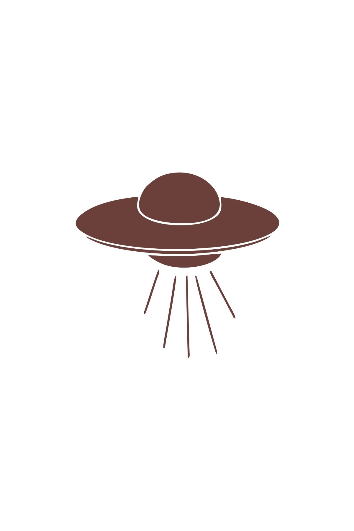 Reysa Tasarım Ufo Araba Sticker 17x17 Cm Kahverengi